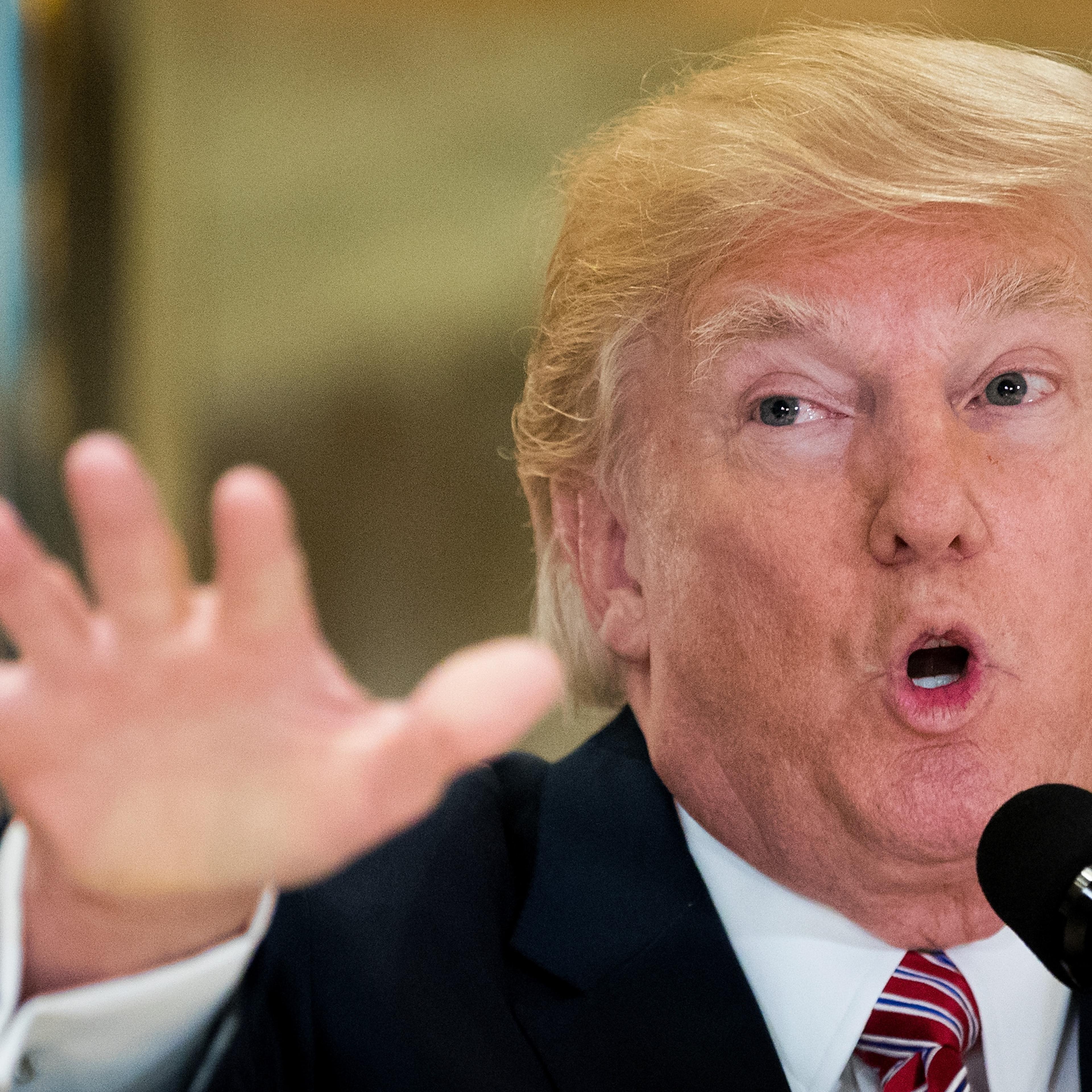 President Trump Speaks On Infrastructure Meeting Held At Trump Tower
