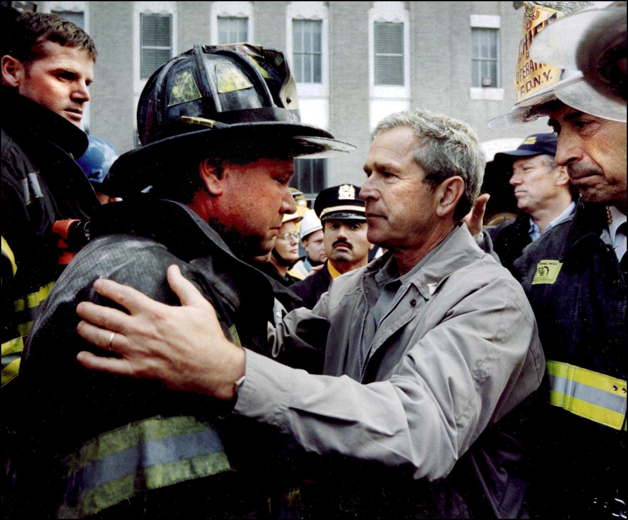 President George Bush Visits Ground Zero
