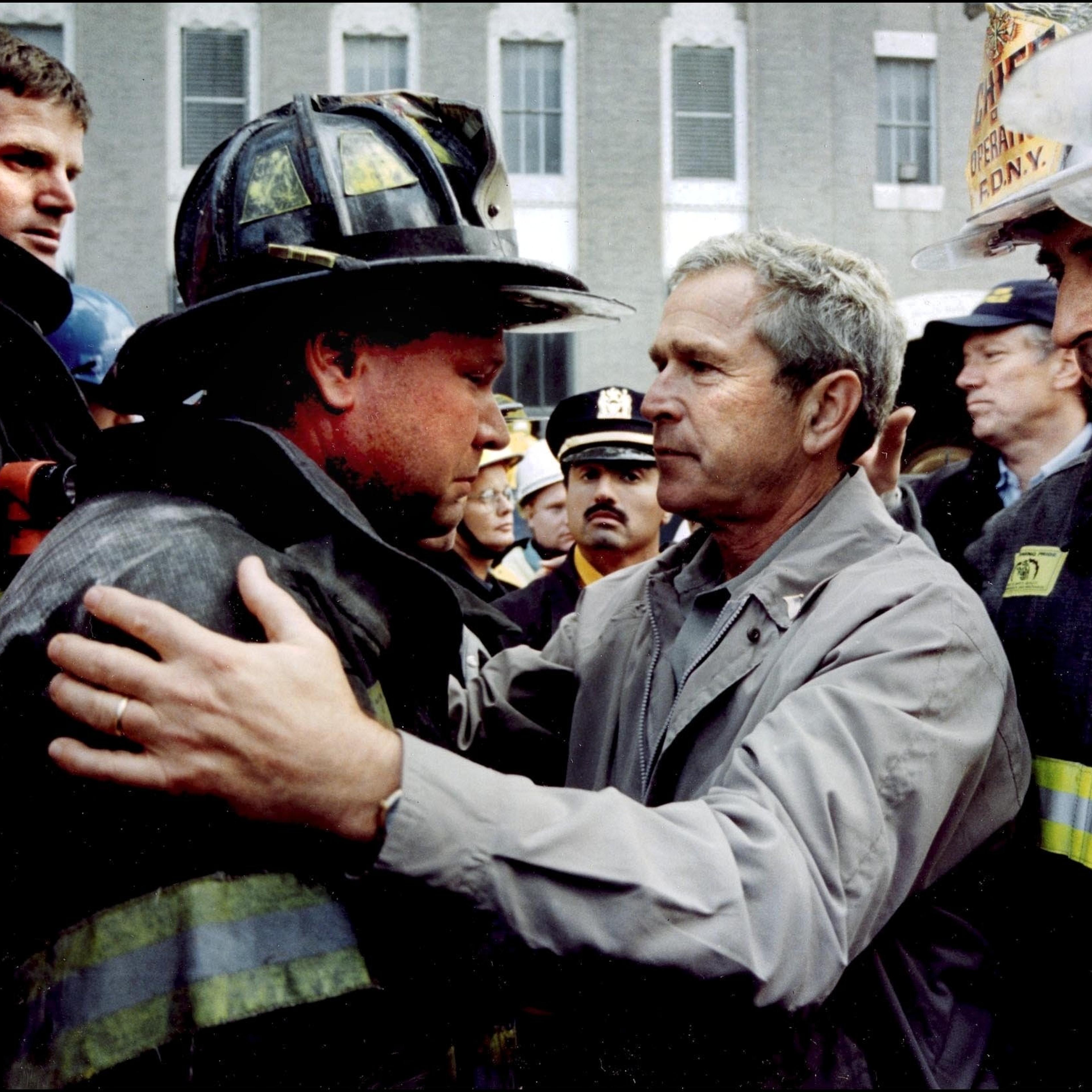 President George Bush Visits Ground Zero