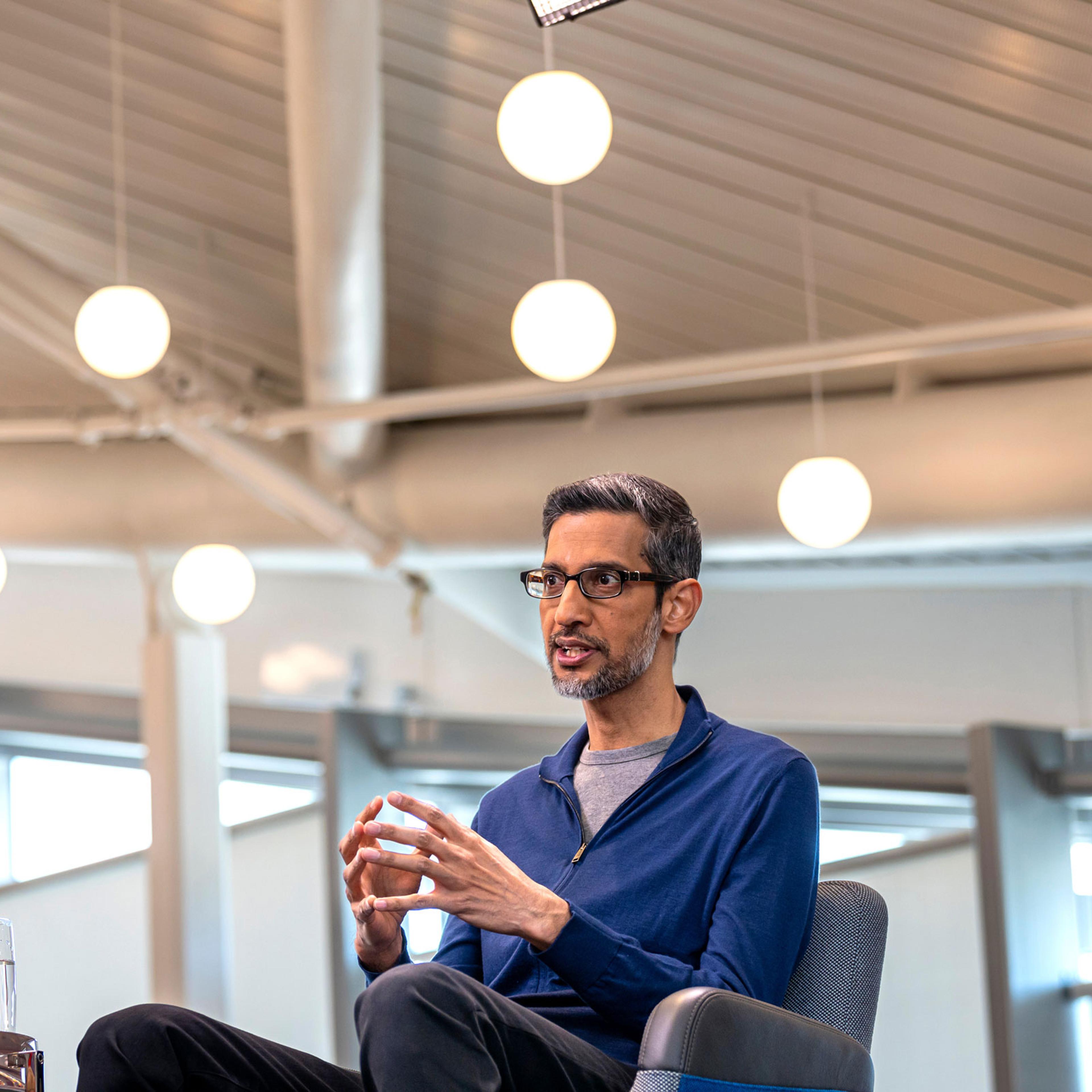 Sundar Pichai, chief executive officer of Alphabet Inc., during an interview on May 1, 2024.