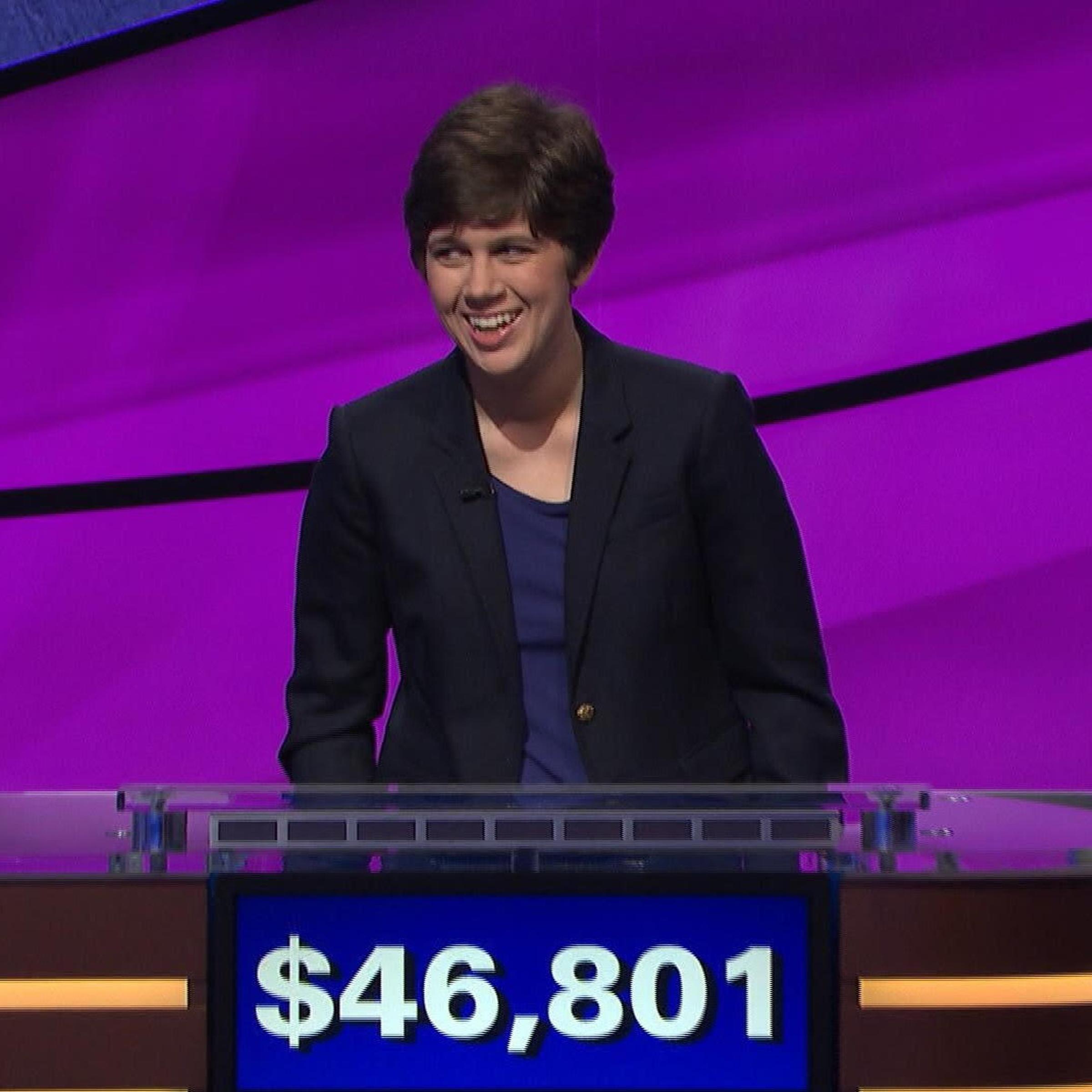 Emma Boettcher, 27, a University of Chicago librarian, beat reigning champ James Holzhauer on 'Jeopardy!' Monday evening before he could surpass Ken Jennings' $2.52 million record.