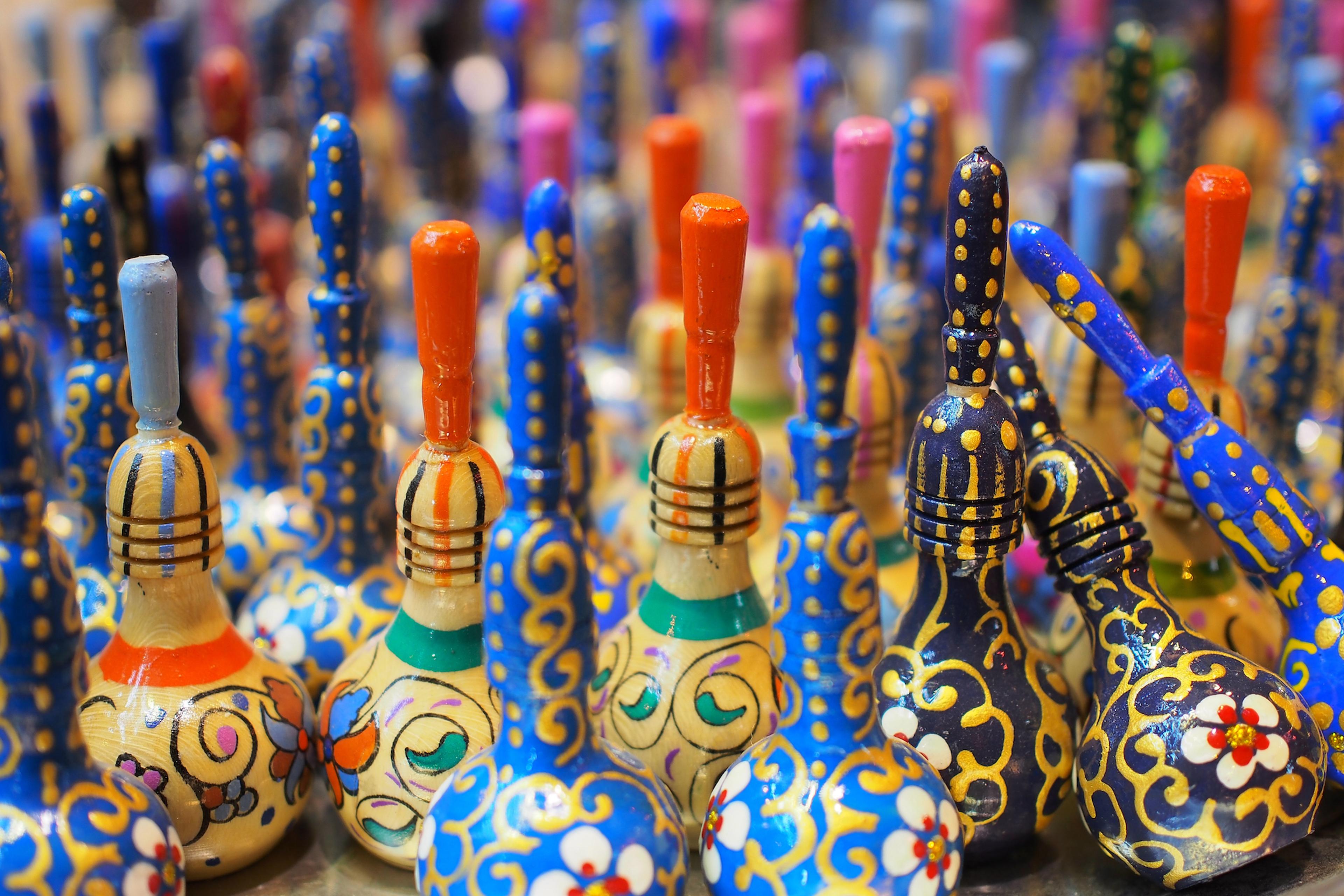 Traditional eyeliners for sale at the Grand Bazaar of Isfahan, Iran.