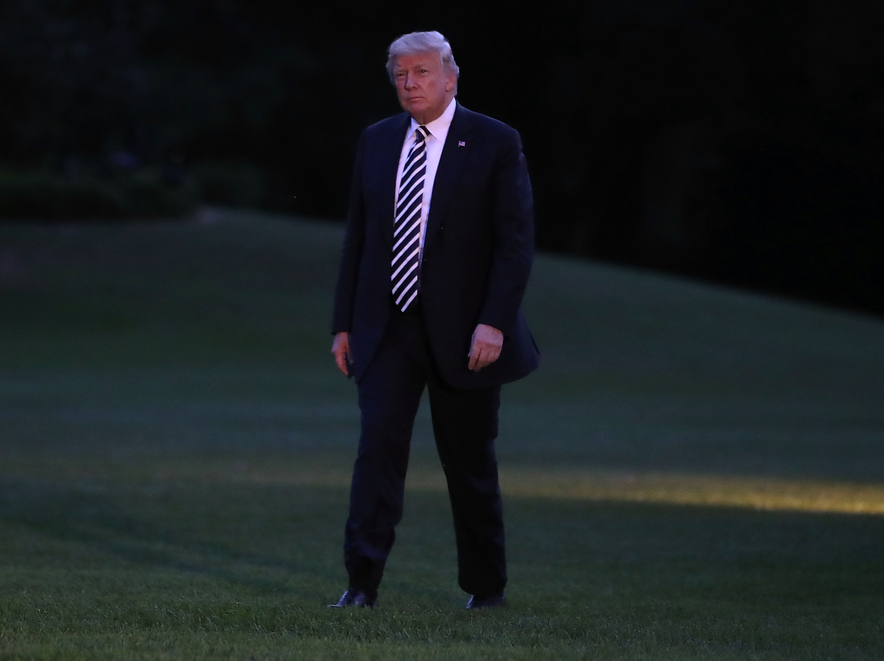 President Trump arrives at the White House