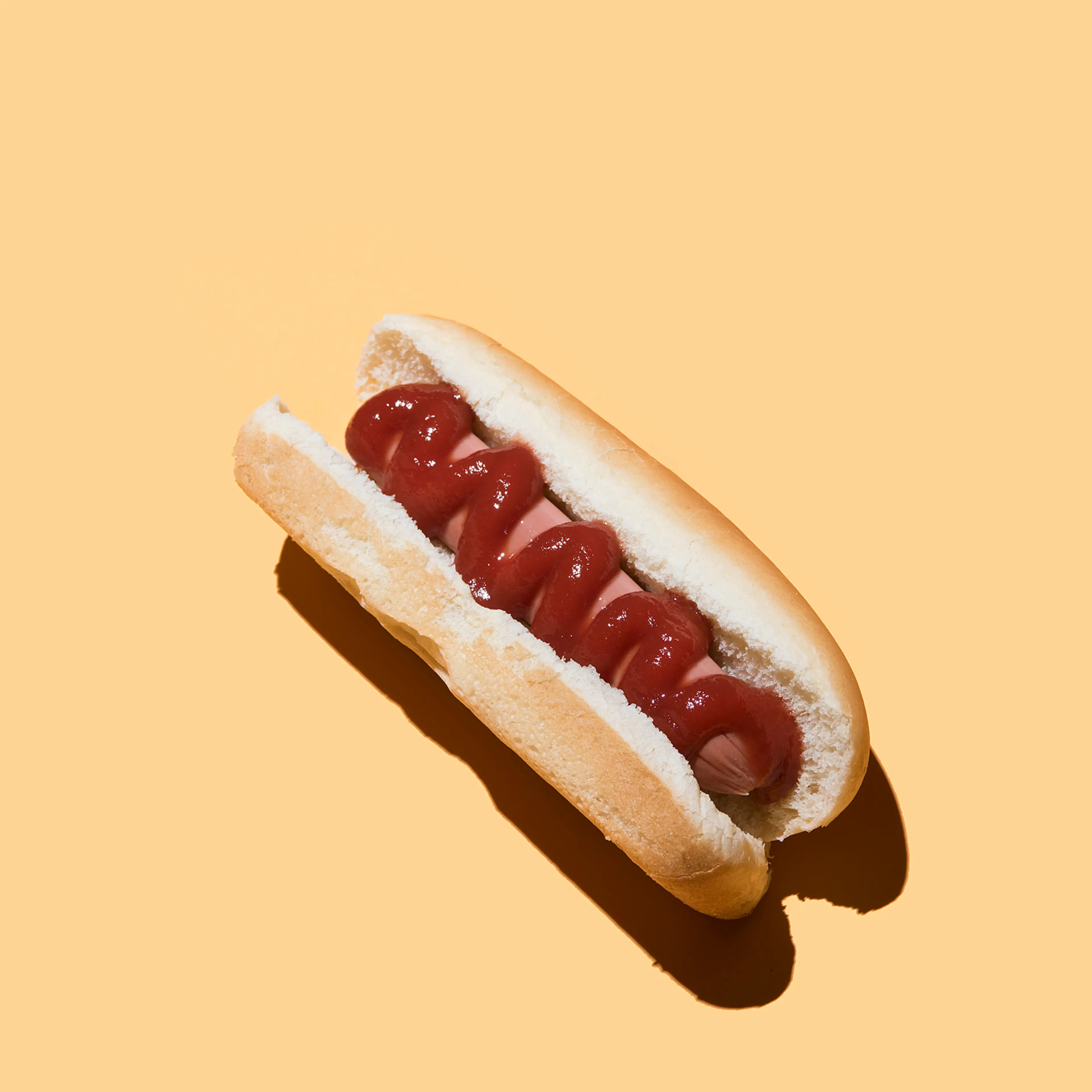 hot-dog-bun-ketchup-junk-food-diet-health-motto-stock