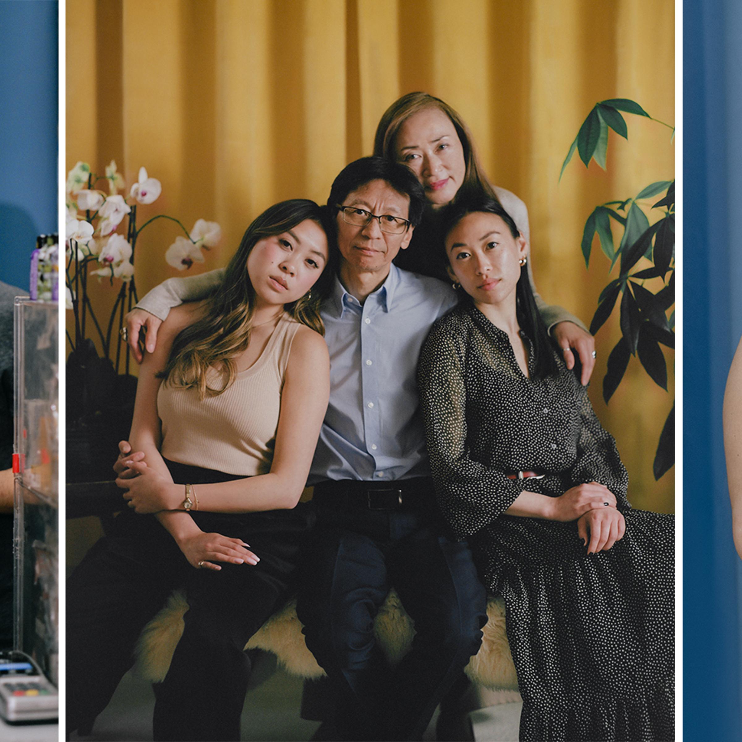 After experiencing the surge in attacks on Asian American elders firsthand this year, these families, and others like them, have found strength in their bonds. Pictured from left to right: the Sung family in North Carolina, the Chan family in California and the Kari family in New York.