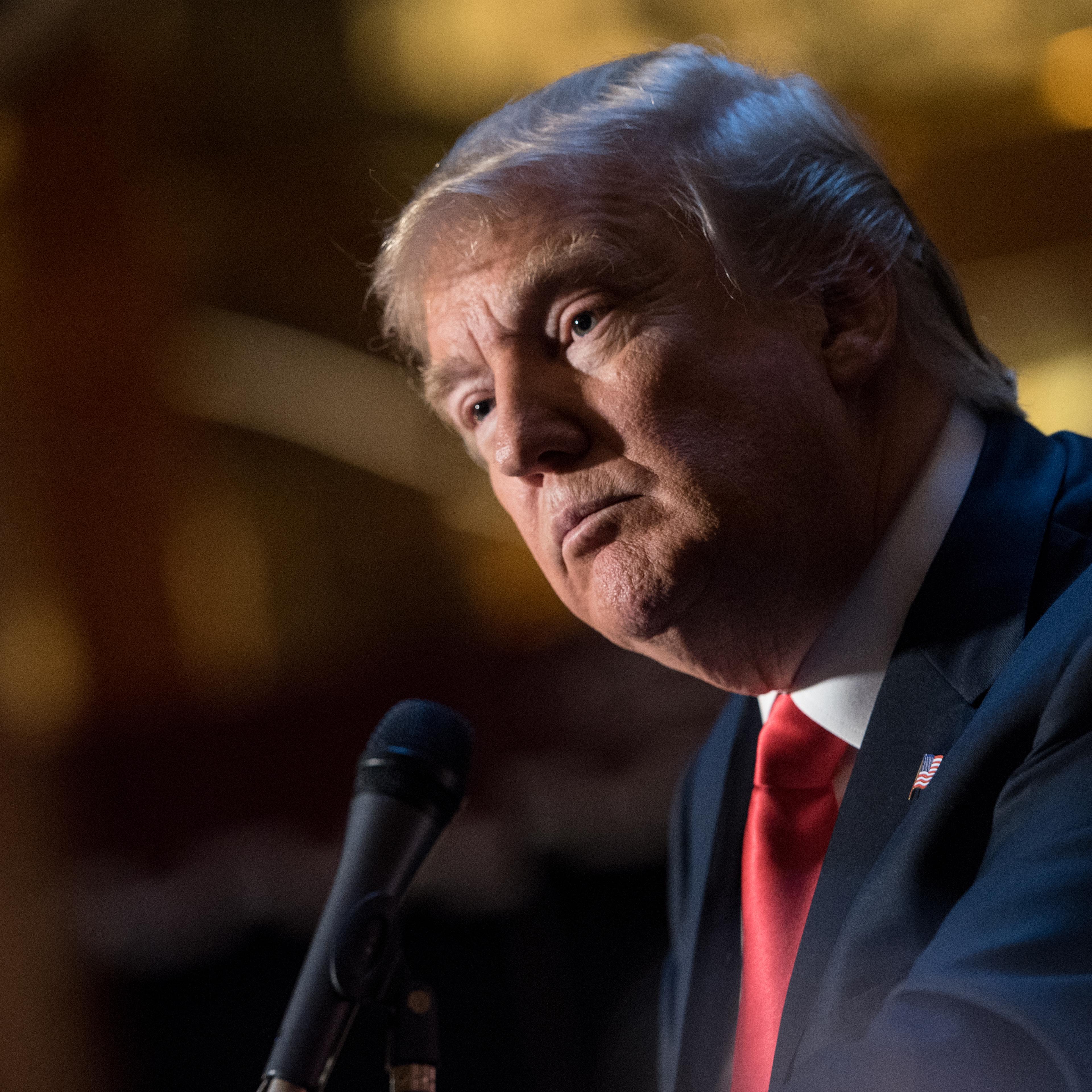 Donald Trump speaks at Trump Tower on Nov. 3, 2015 in New York City.