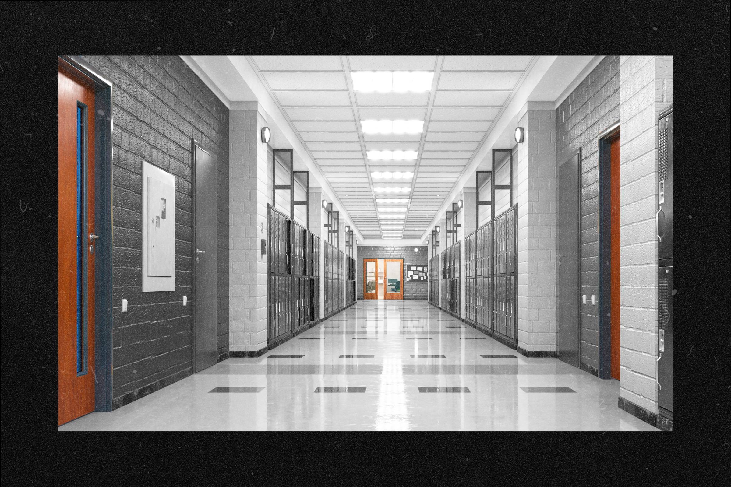 A school hallway