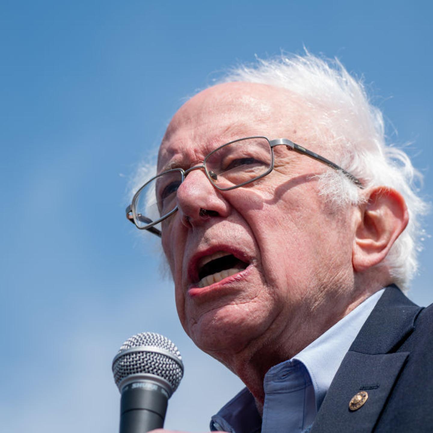 Sen. Bernie Sanders Leads A Labor Rally At The Staten Island Amazon Facility That Voted To Unionize