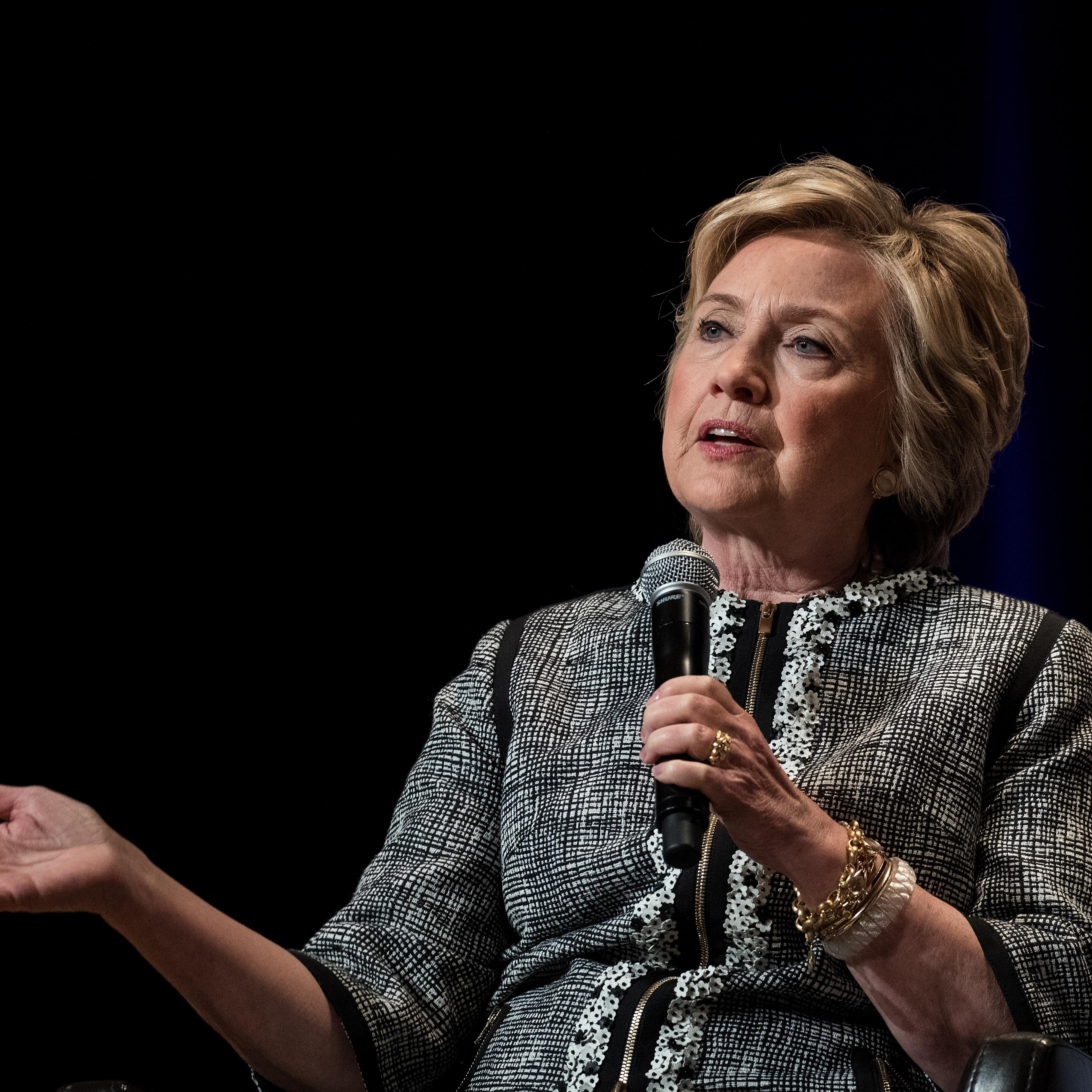 Hillary Clinton Addresses Book Expo In New York City