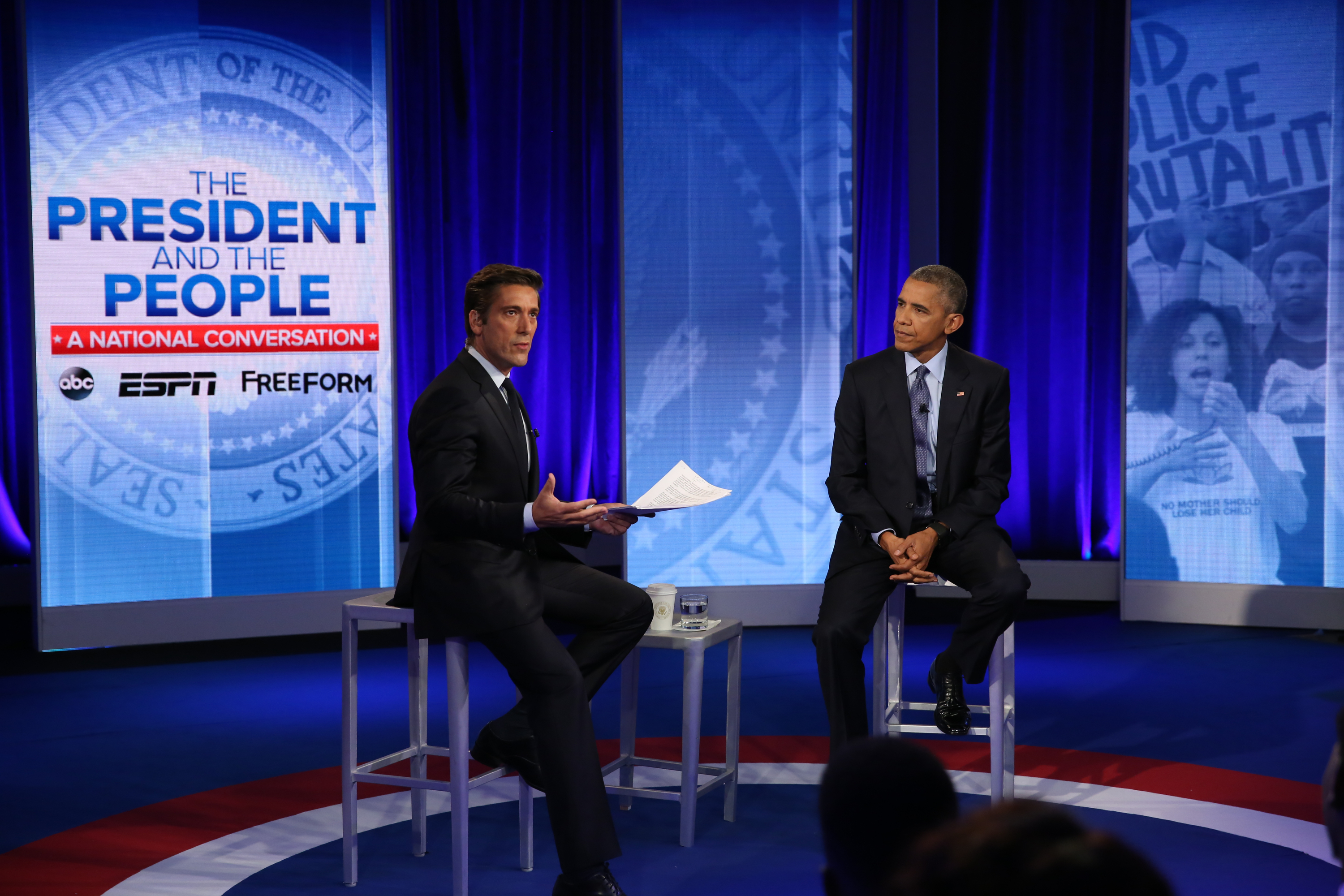 DAVID MUIR, PRESIDENT BARACK OBAMA