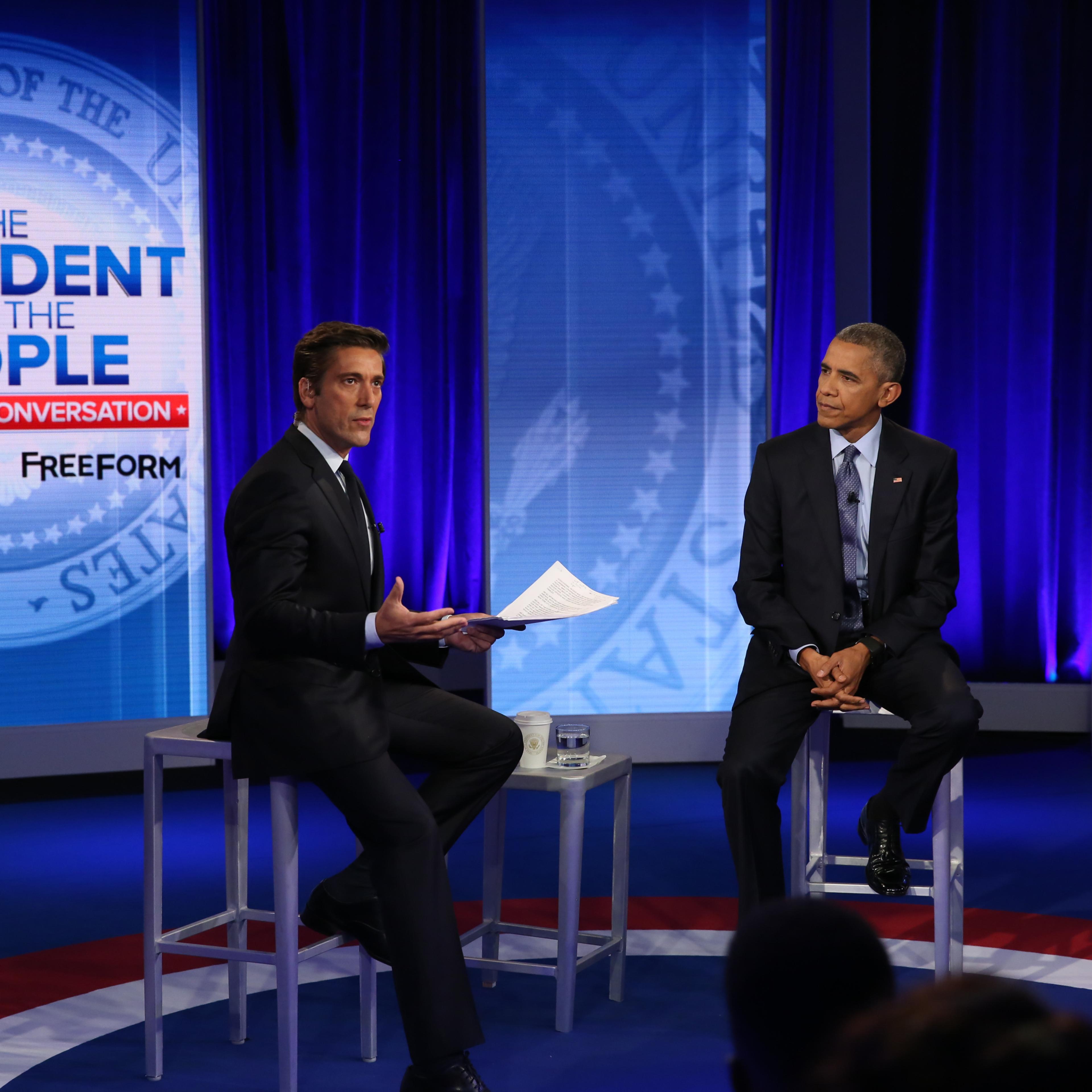 DAVID MUIR, PRESIDENT BARACK OBAMA