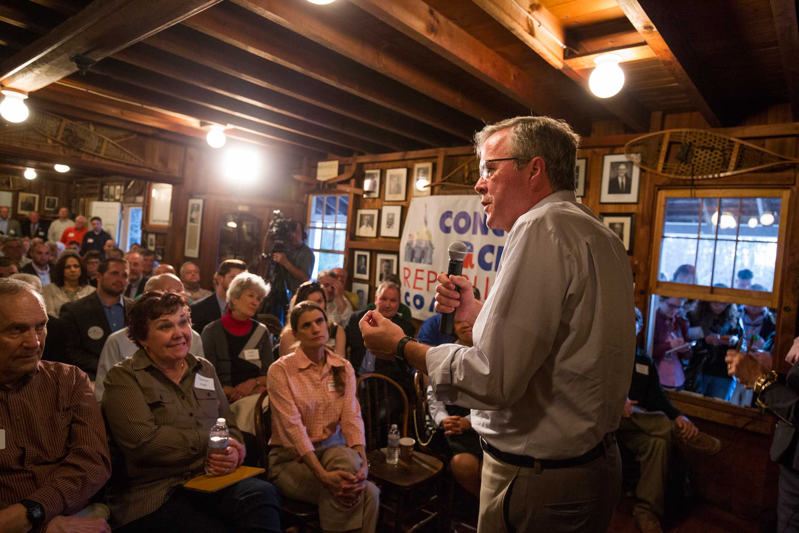 Governor Bush attends the Concord City Republican Committee’s “Politics and Pies” series  at the Concord Snowshoe Club.