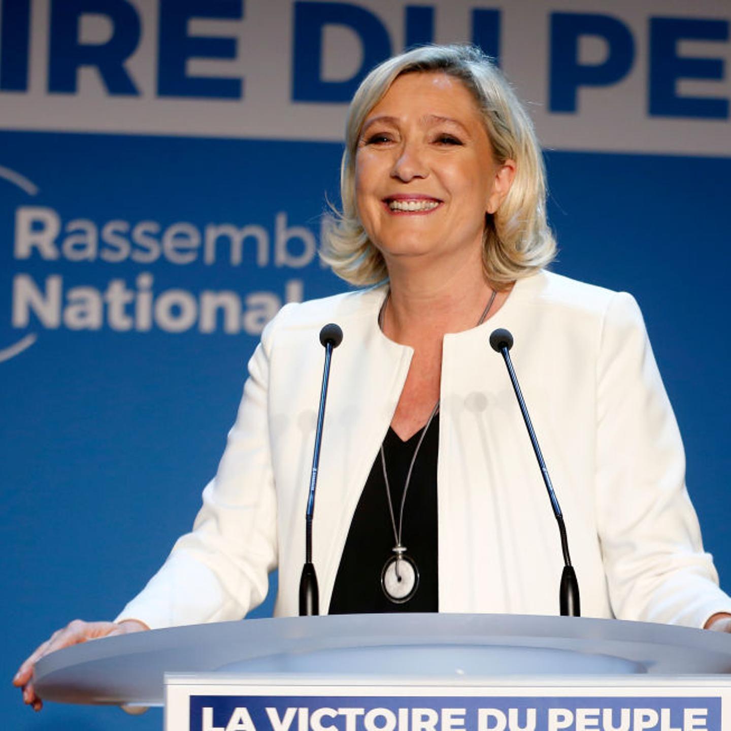 Marine Le Pen And Jordan Bardella Hold Their Electoral Evening In Paris