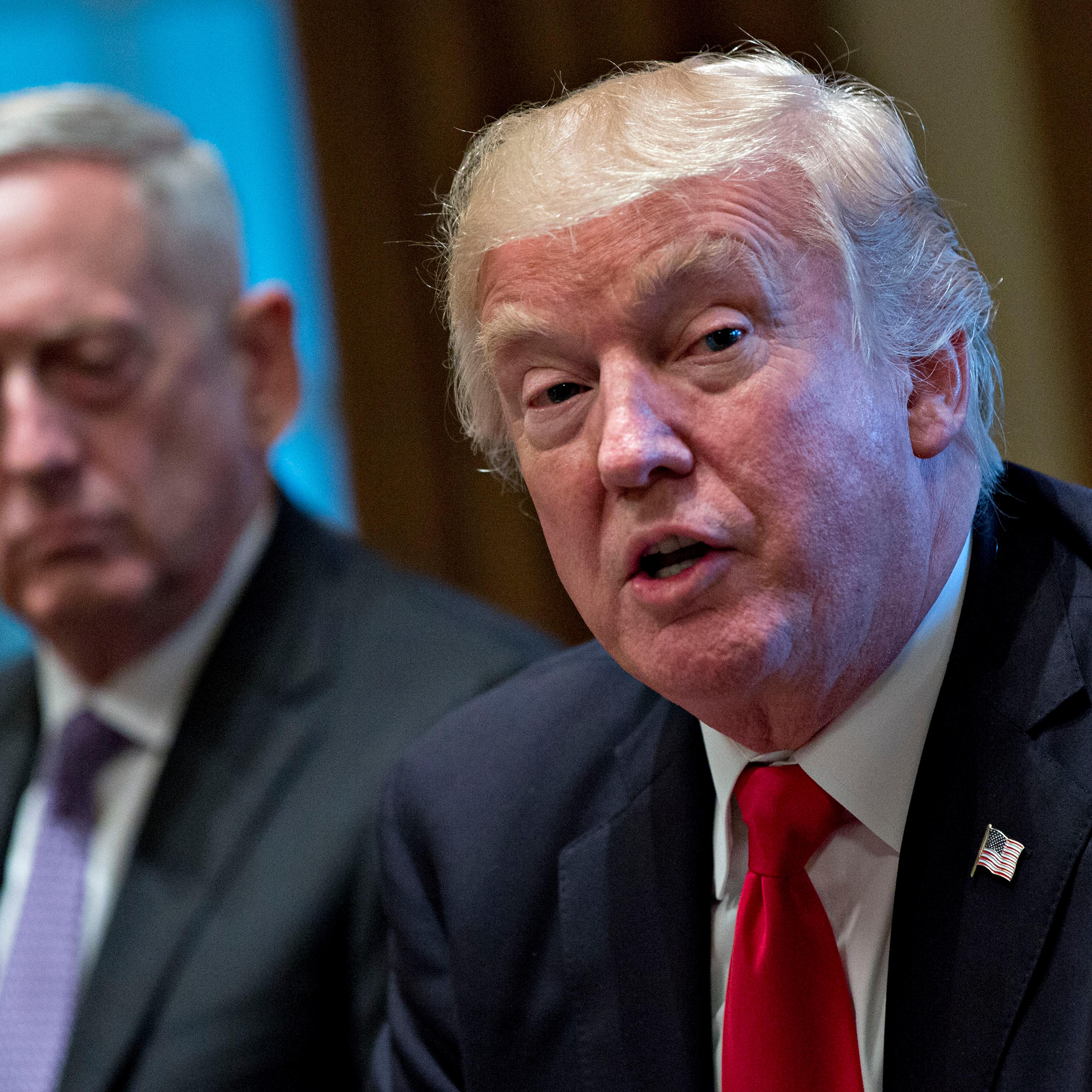 President Trump Participates In Briefing With Senior Military Leaders