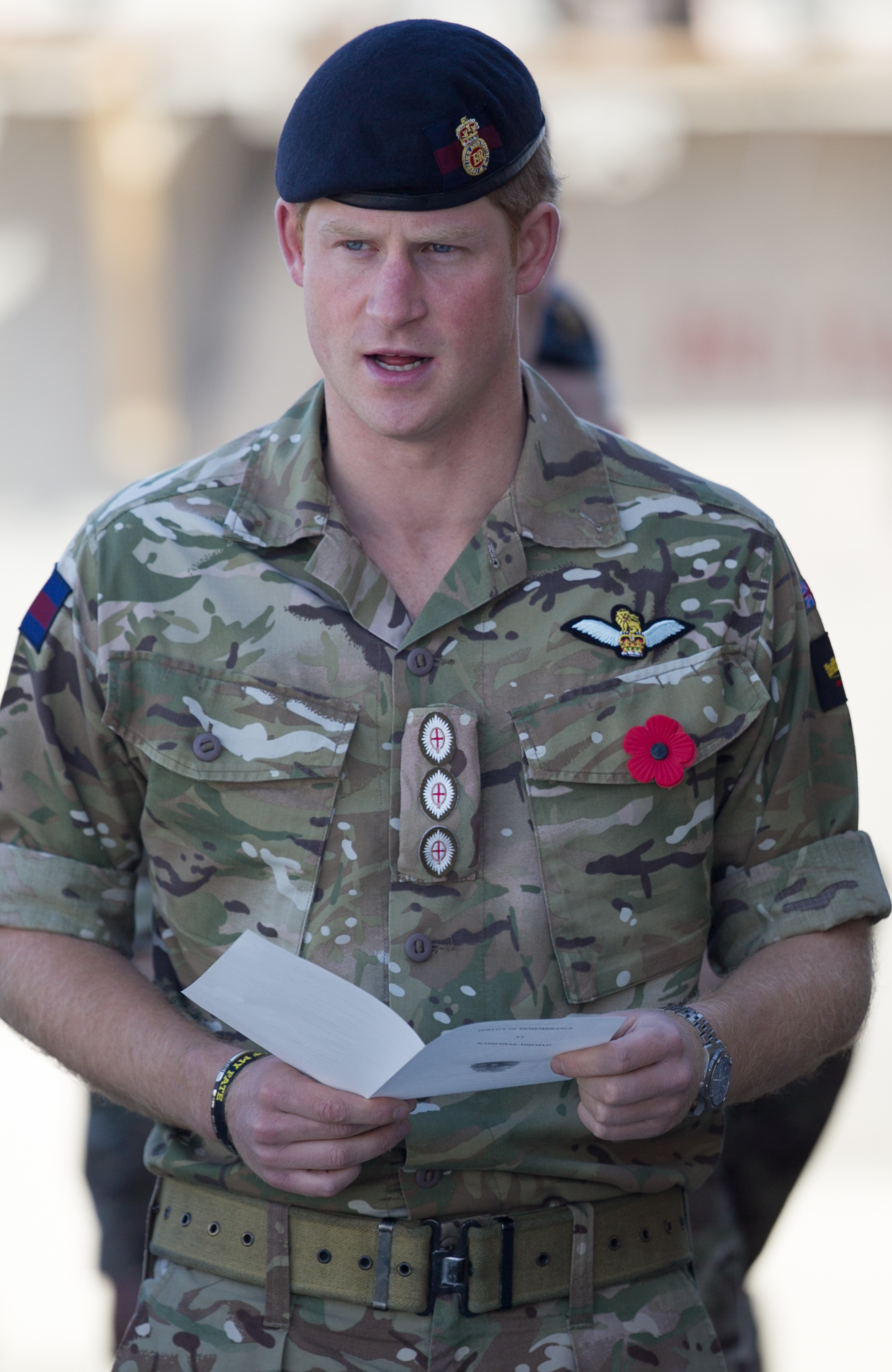 British Troops In Kandahar Participate In A Remembrance Sunday Service