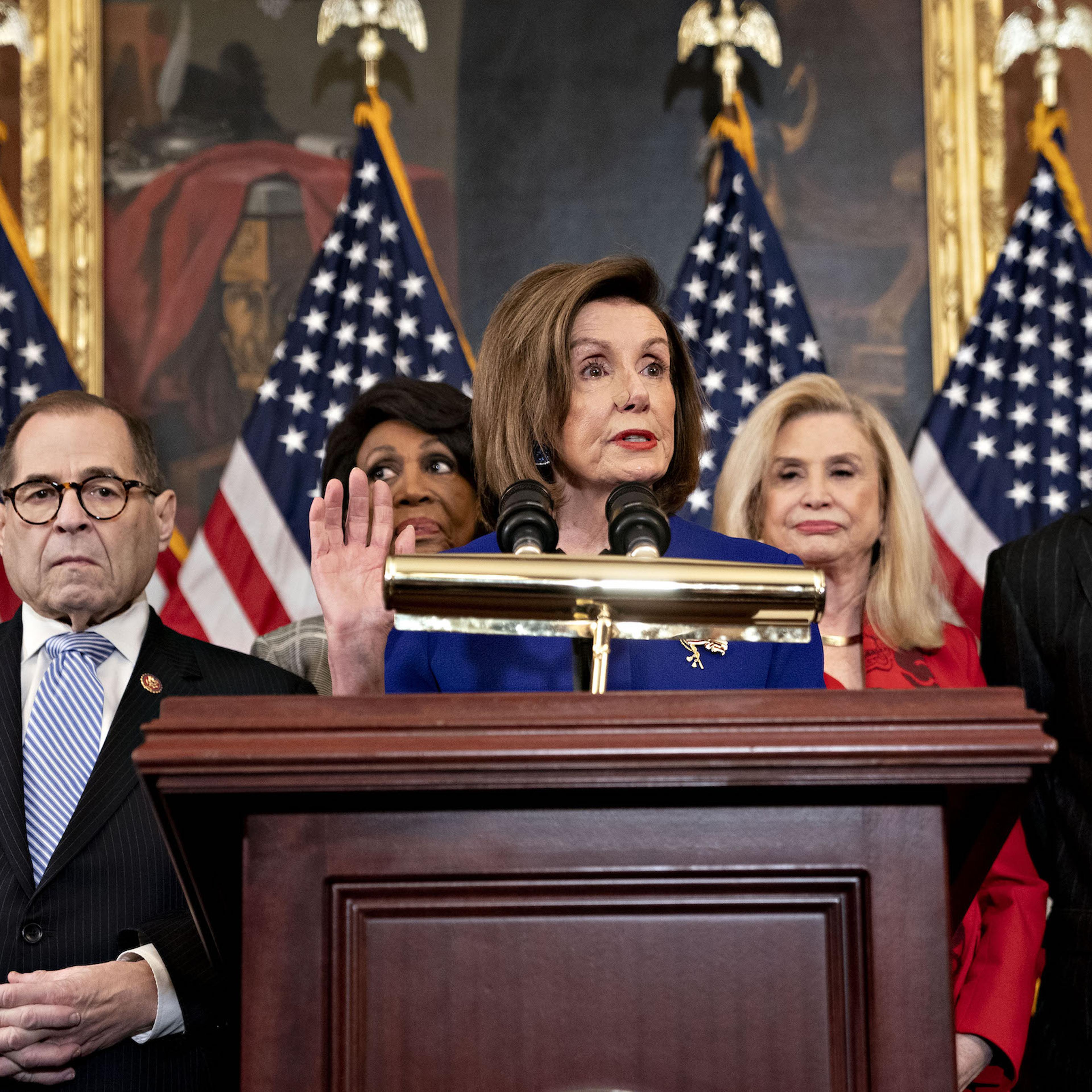 House Democrats Hold News Conference Unveiling Articles Of Impeachment Against President Donald Trump