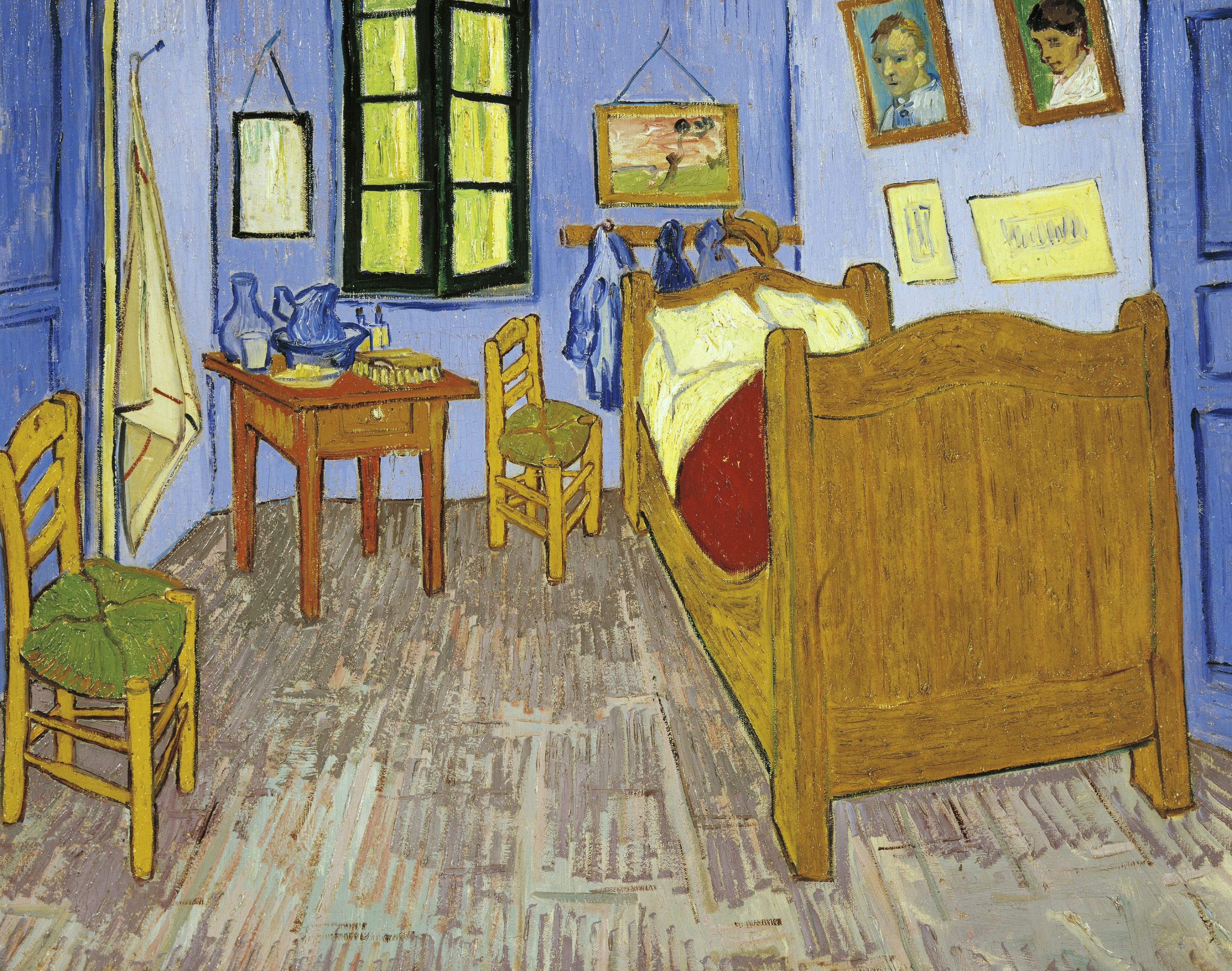 Van Gogh's bedroom in Arles, 1889, by Vincent van Gogh (1853-1890), oil on canvas, 575 x 74 cm Version preserved in Musee d'Orsay in Paris