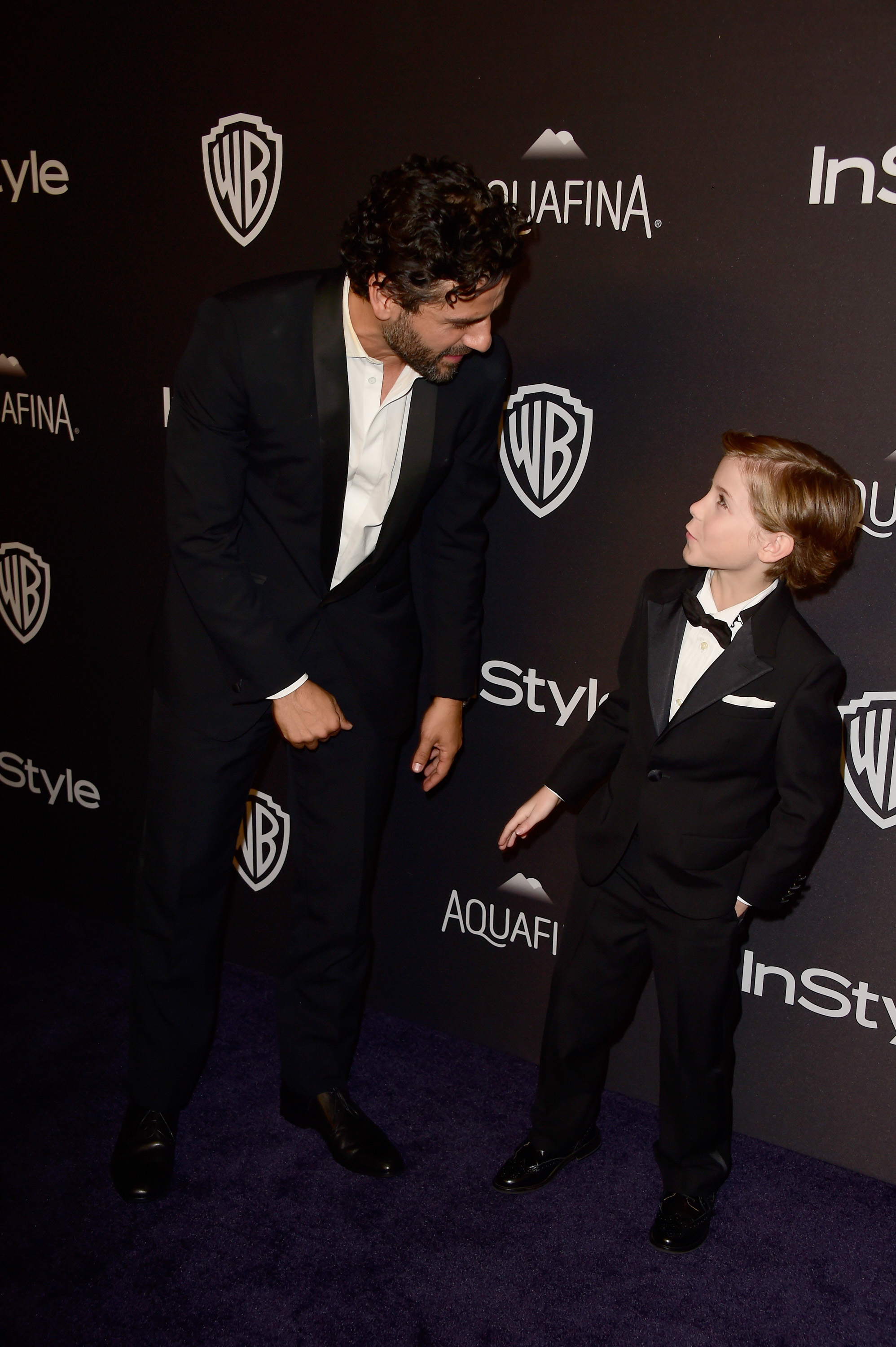 Oscar Isaac and Jacob Tremblay attend InStyle and Warner Bros. 73rd Annual Golden Globe Awards Post-Party at The Beverly Hilton Hotel in Los Angles on Jan. 10, 2016.
