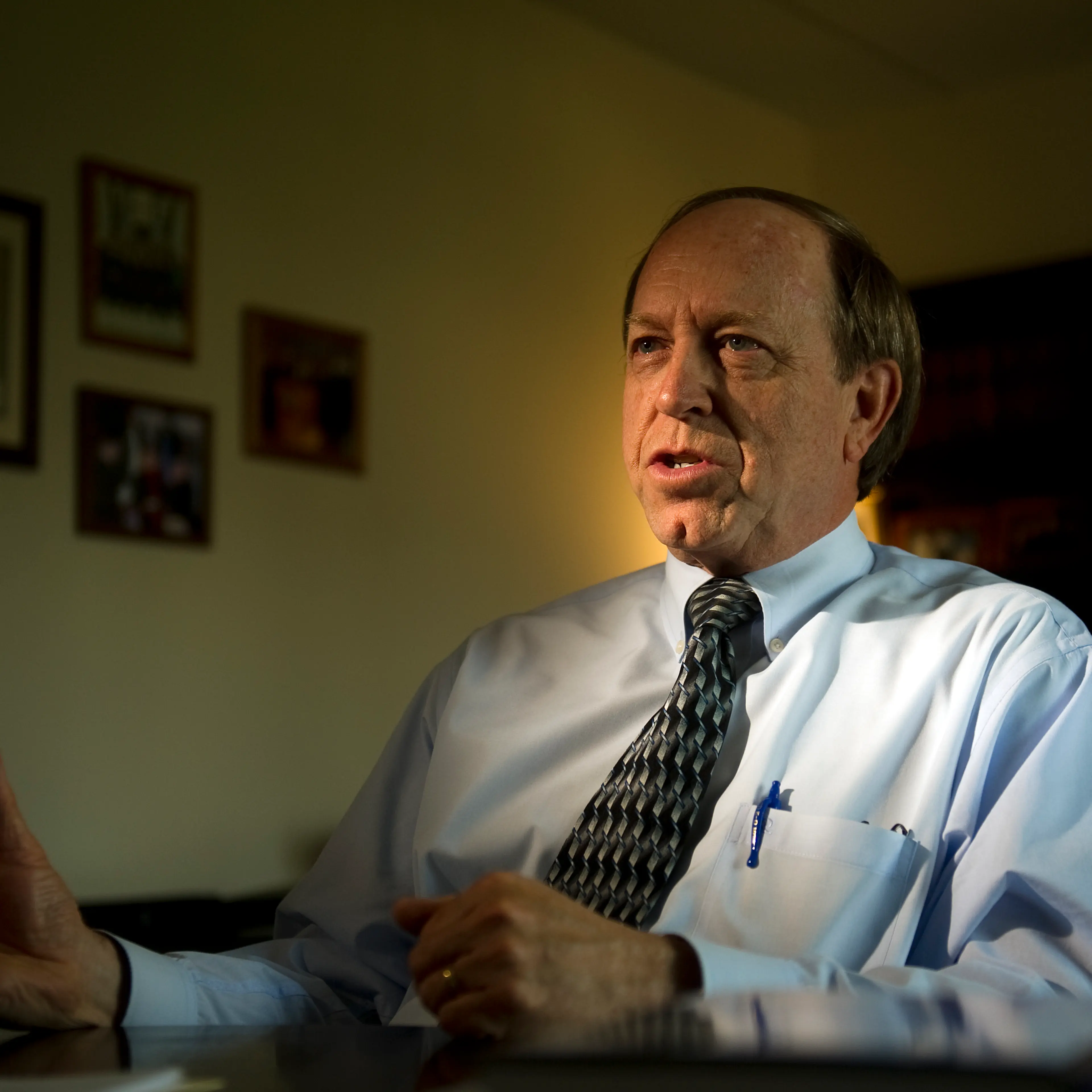 Colorado Attorney General John Suthers talked about the Hayman Fire and the plea agreement deal with Terry Barton. Suthers was in his office on Wednesday, May 23, 2012. Cyrus McCrimmon, The Denver Post