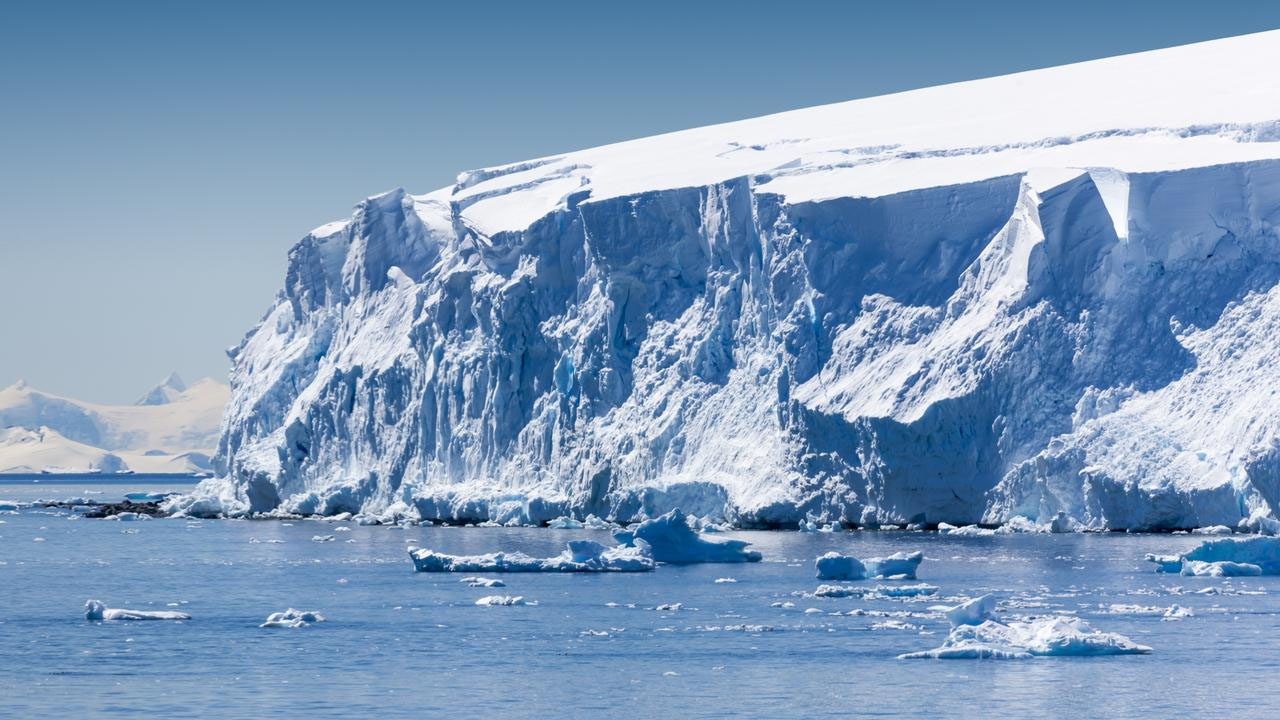 Part of the Thwaites Glacier in Antarctica, as seen in 2022.