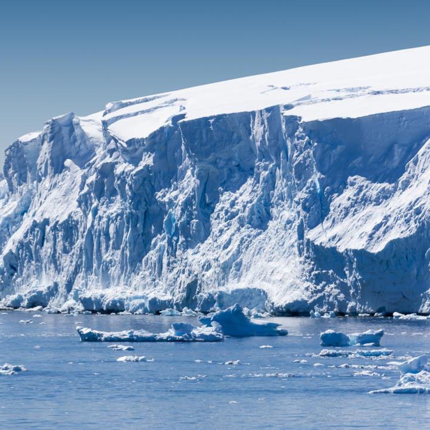 Part of the Thwaites Glacier in Antarctica, as seen in 2022.