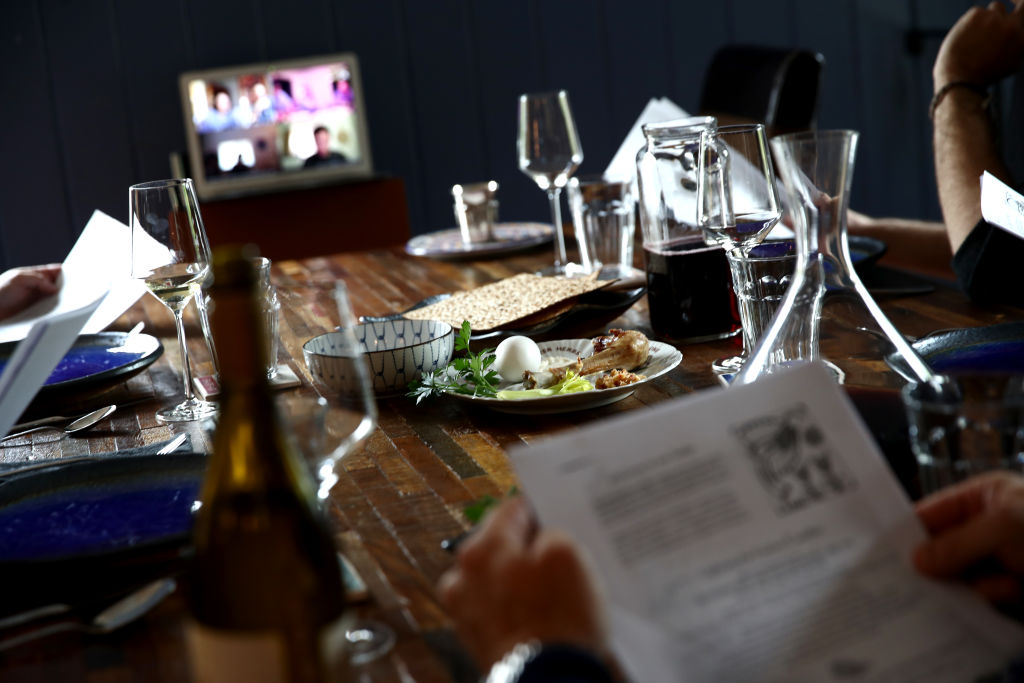 Jewish Families Celebrate Passover With Seder Over Video Conference