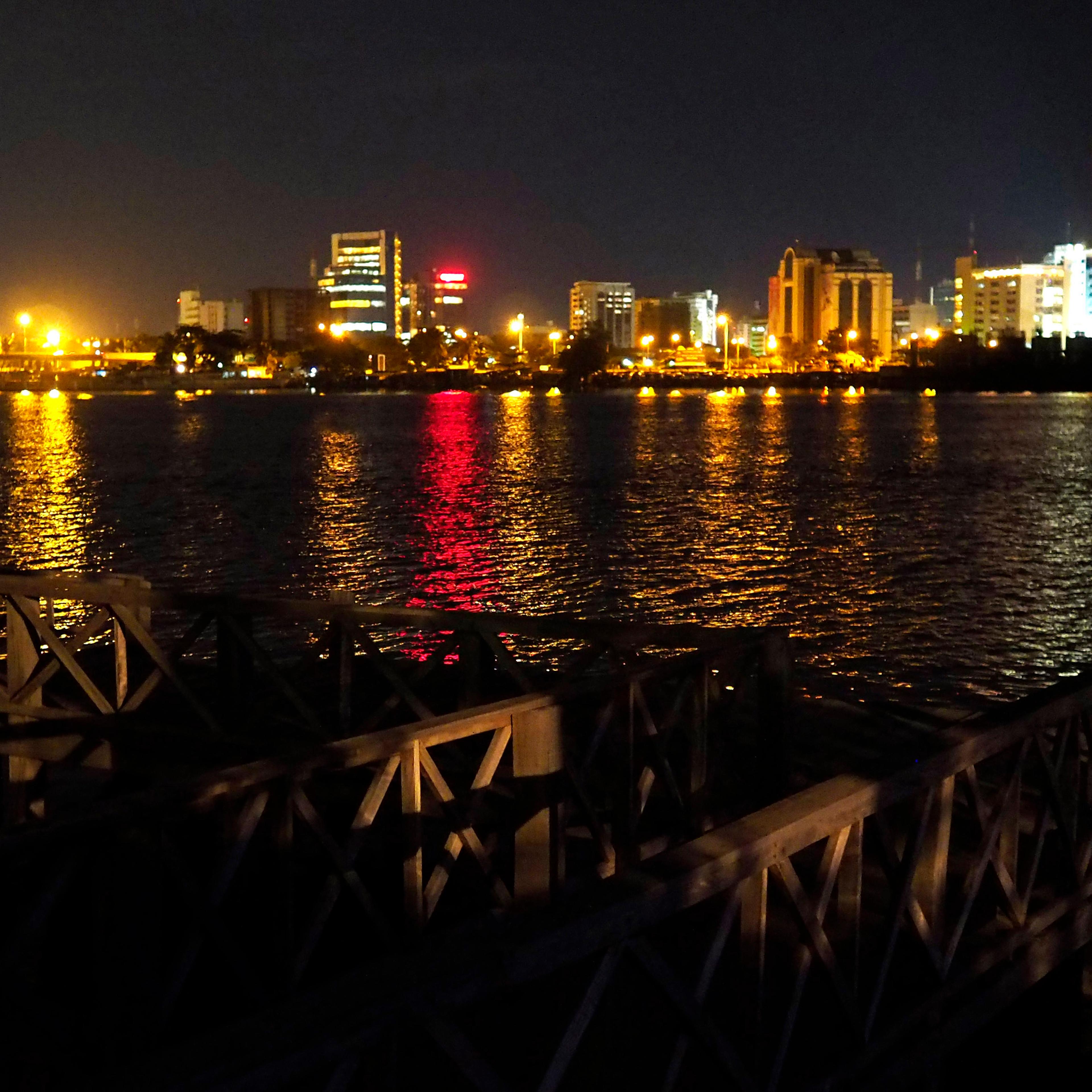 The Victoria Island waterfront is seen from the Ikoyi neighbourhood in Lagos