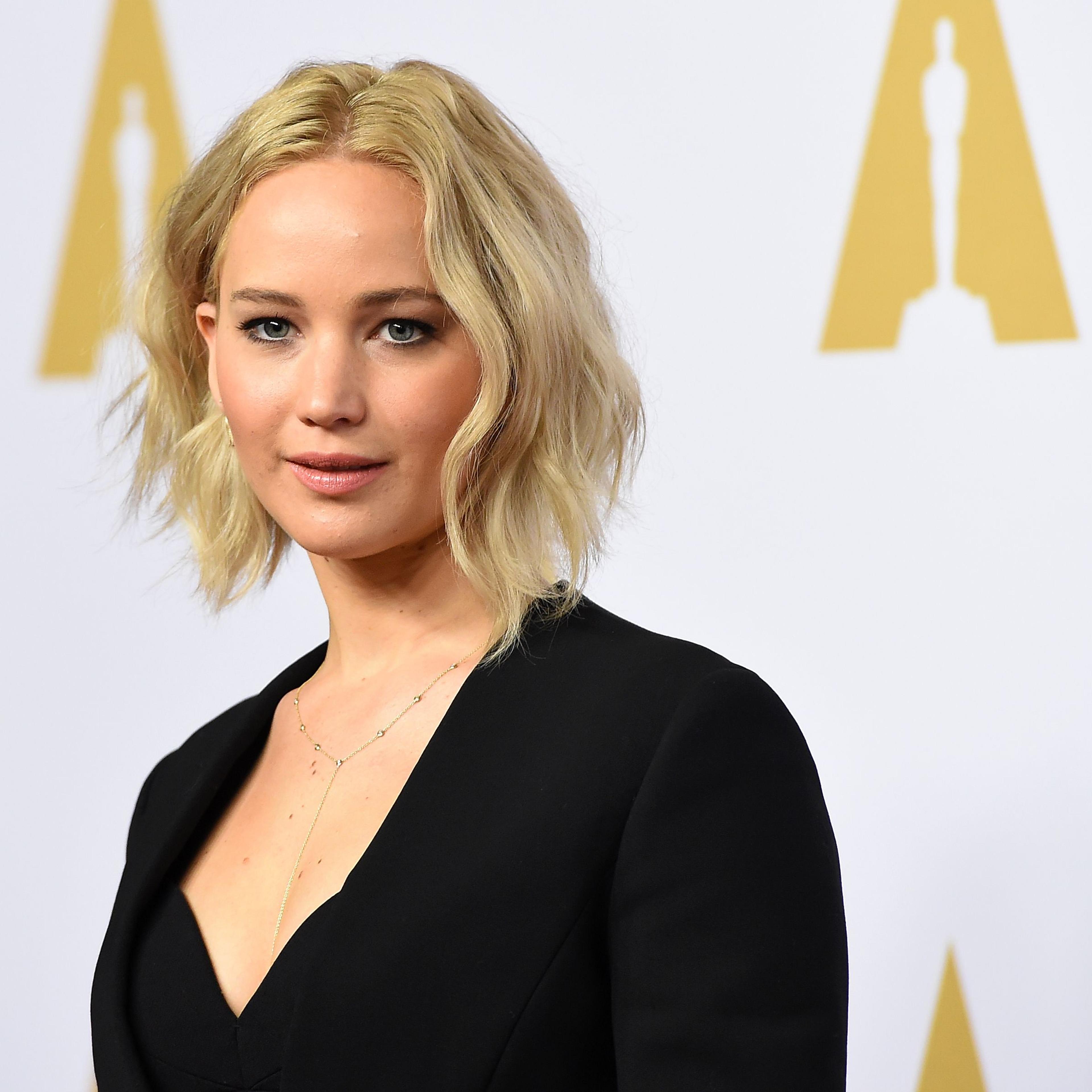 Jennifer Lawrence, nominee for best actress in a leading role, arrives at the 88th Oscar Nominees Luncheon in Beverly Hills, California, February 8, 2016