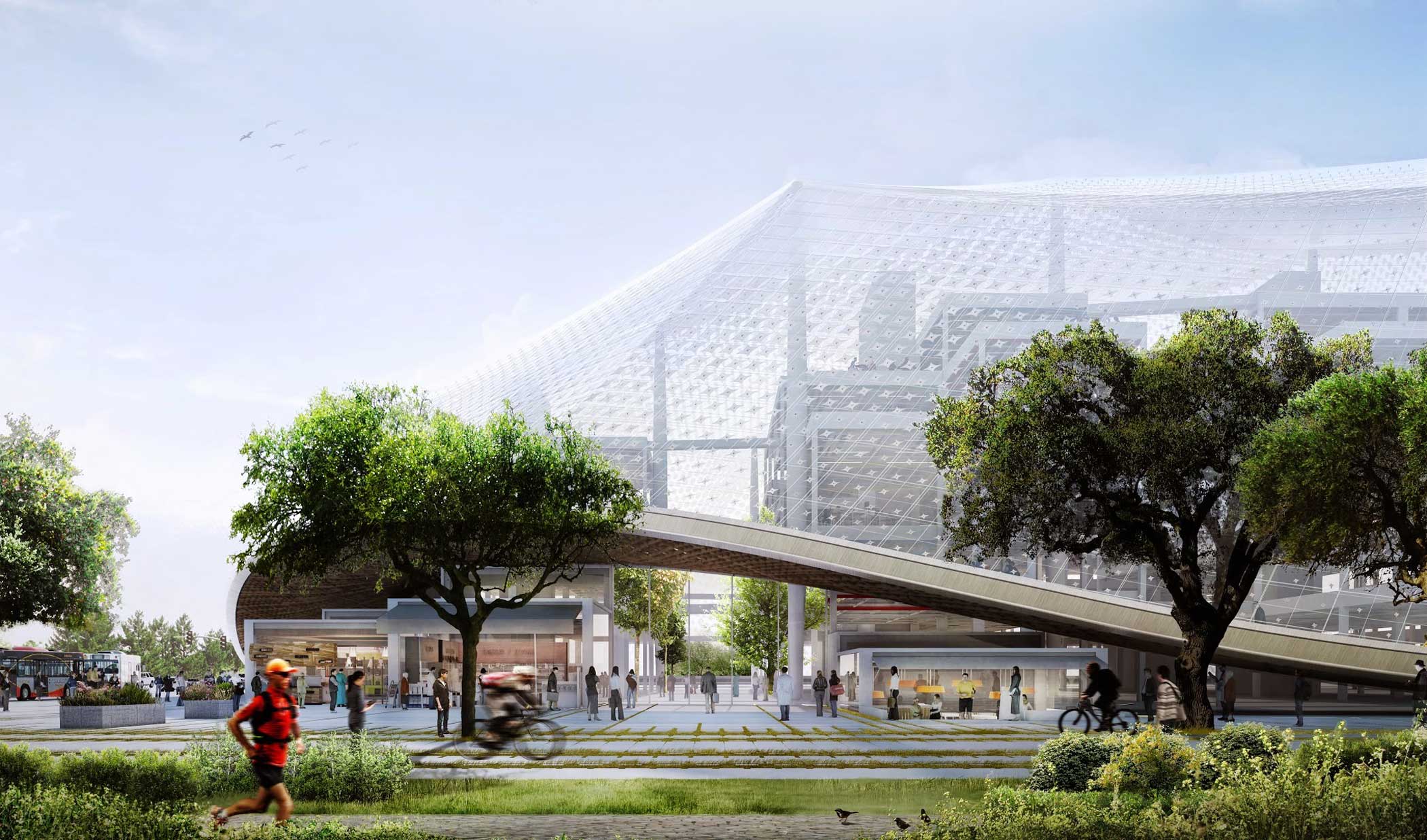 Large, translucent enclosures blur the boundaries between inside and out. These canopies regulate climate, pollution, and sound, while freeing spaces from traditional architectural limitations like walls, windows and roofs.