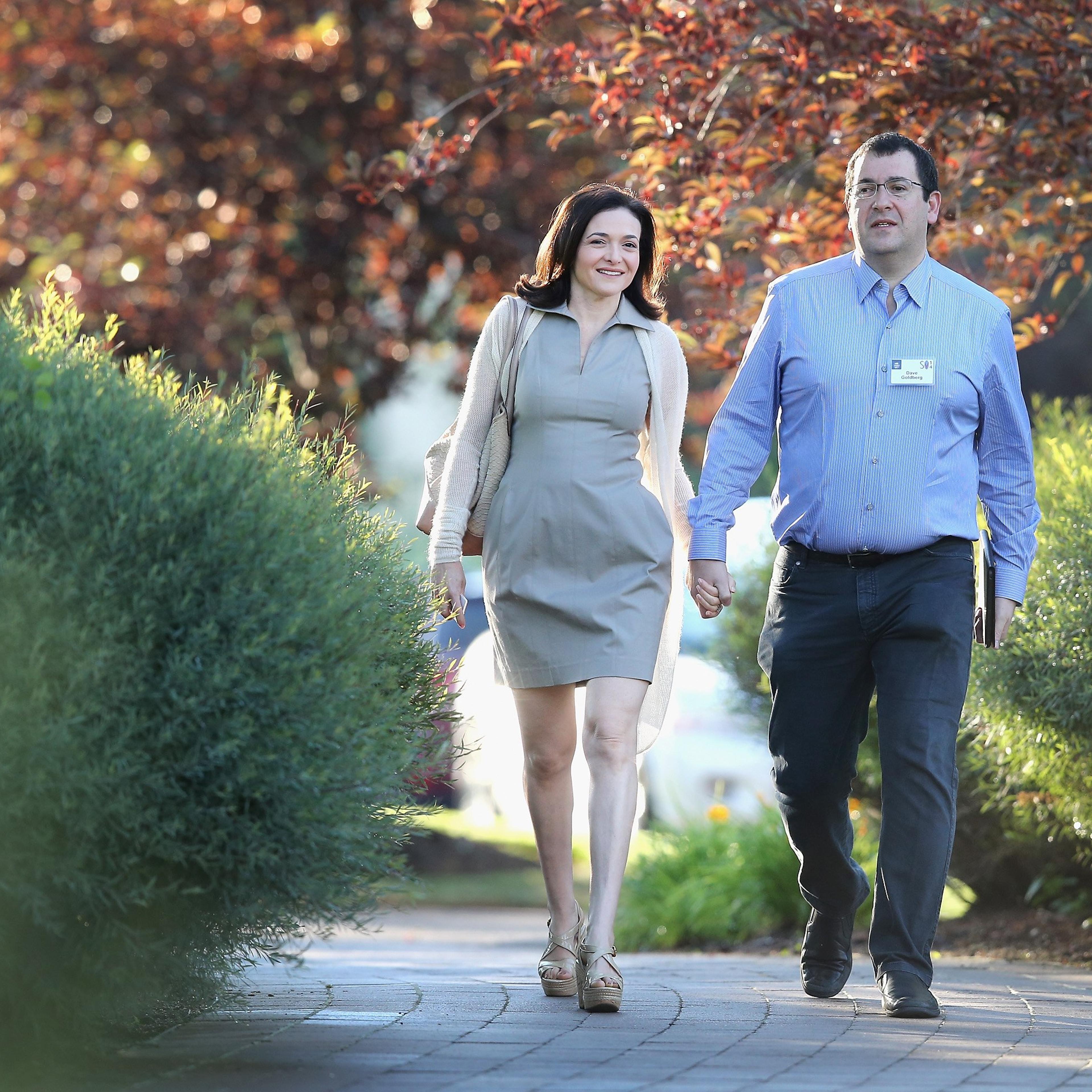 Facebook COO Sheryl Sandberg and husband Dave Goldberg attending the Allen & Company Sun Valley Conference on July 9, 2014 in Sun Valley, Idaho.