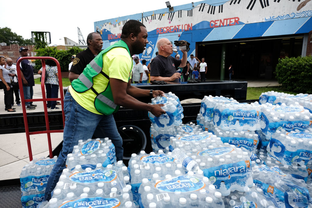 City Of Newark Distributes Bottled Water After High Levels Of Lead Found In Tap Water