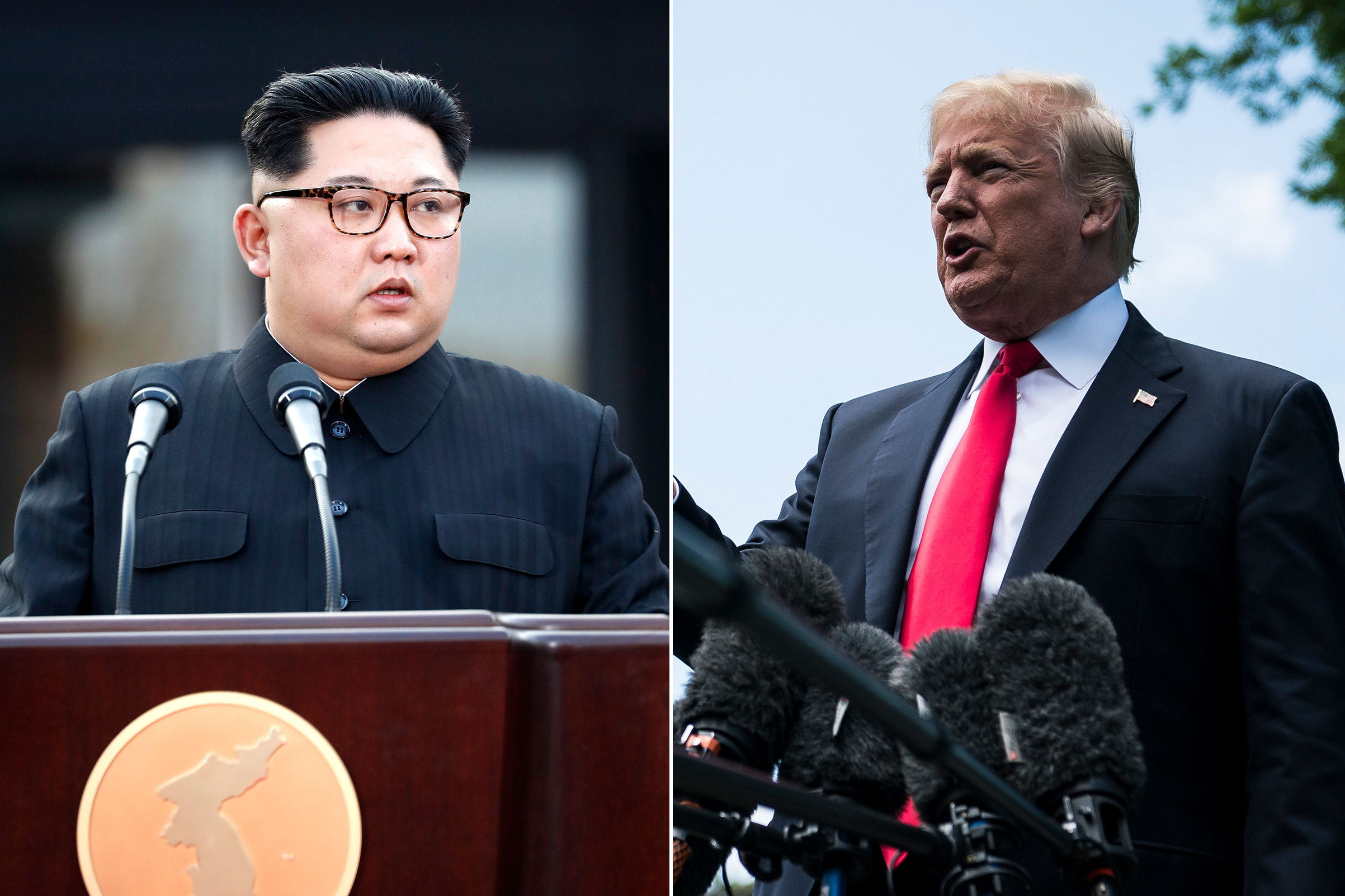 Kim Jong Un and President Donald Trump