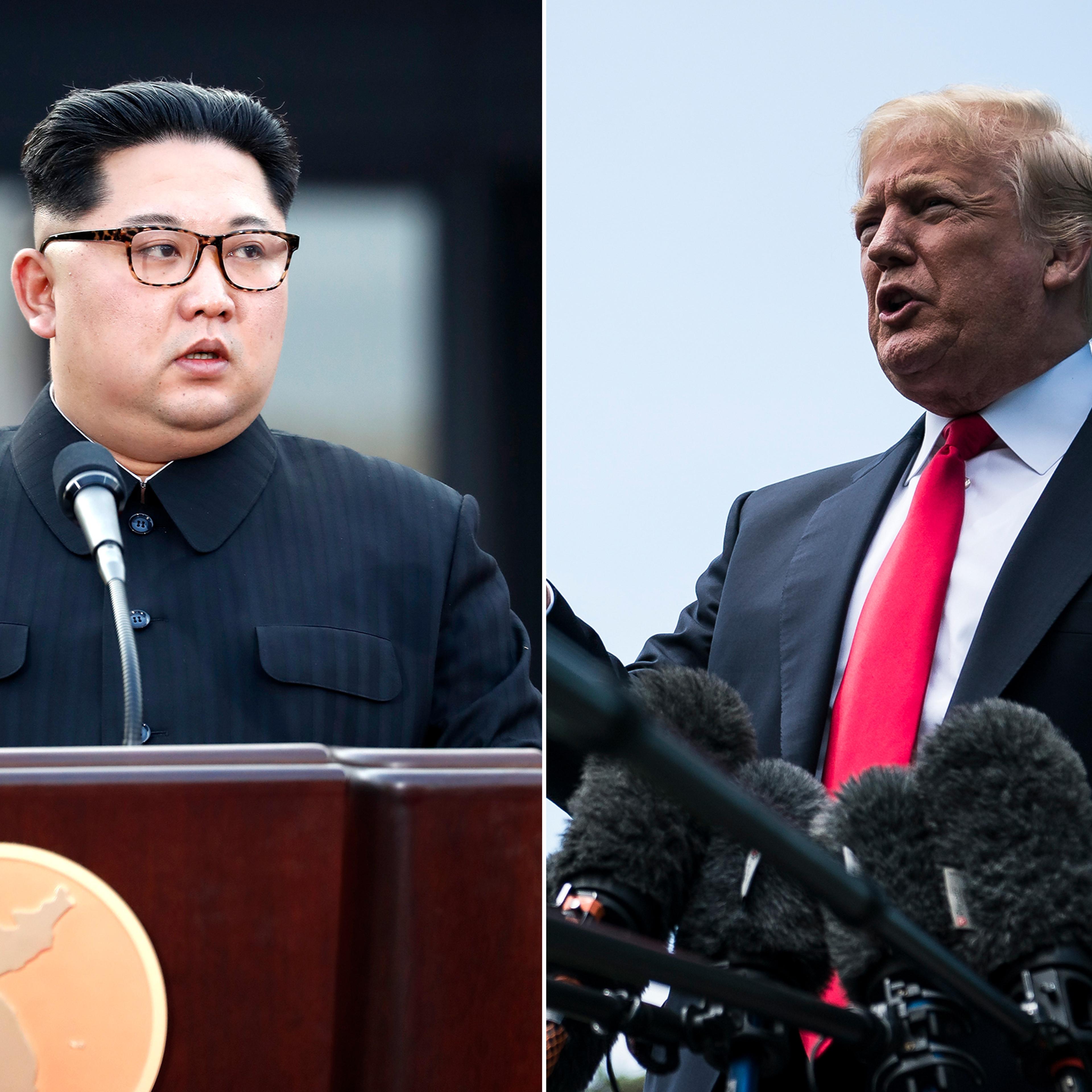 Kim Jong Un and President Donald Trump