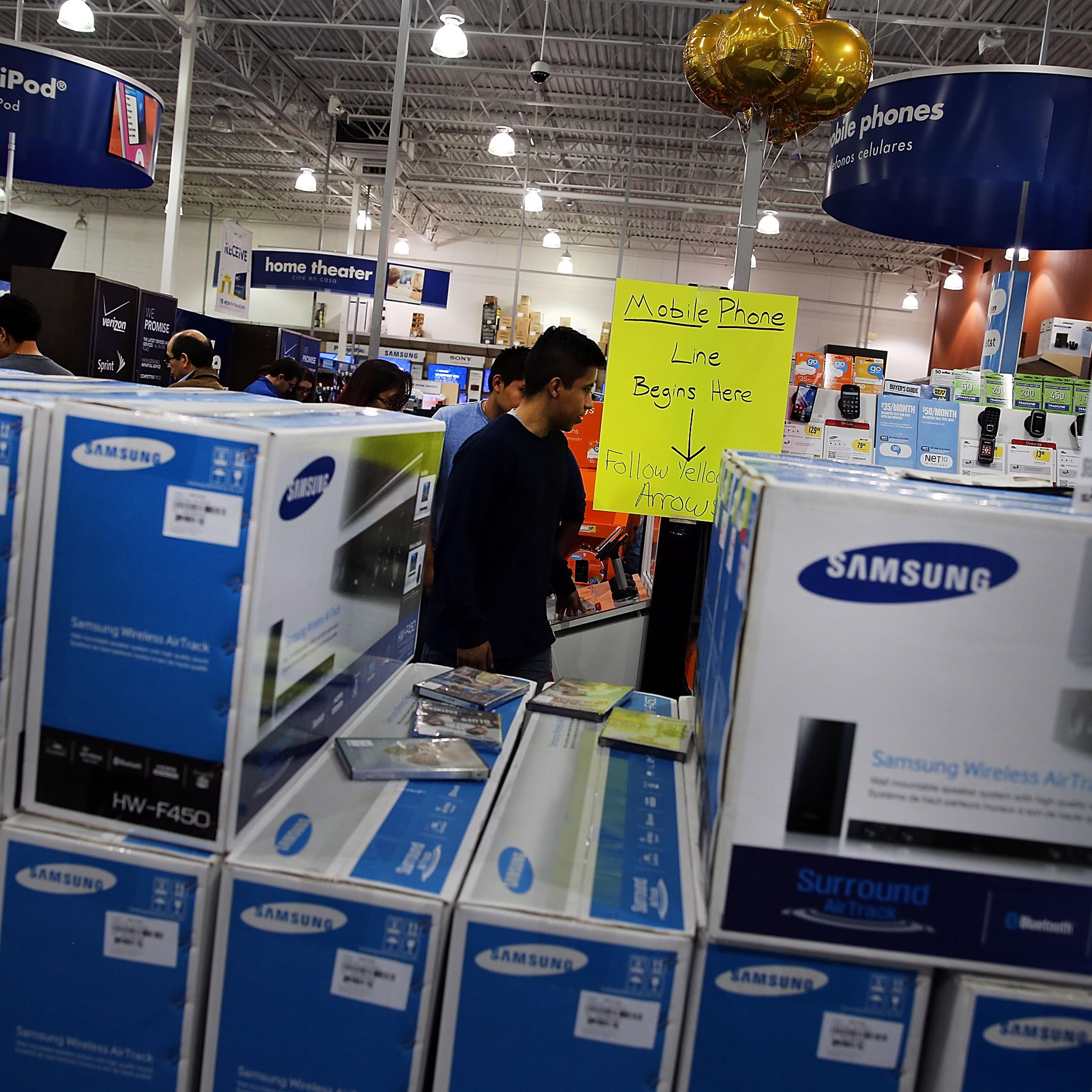 Shoppers Take Advantage Of Black Friday Deals