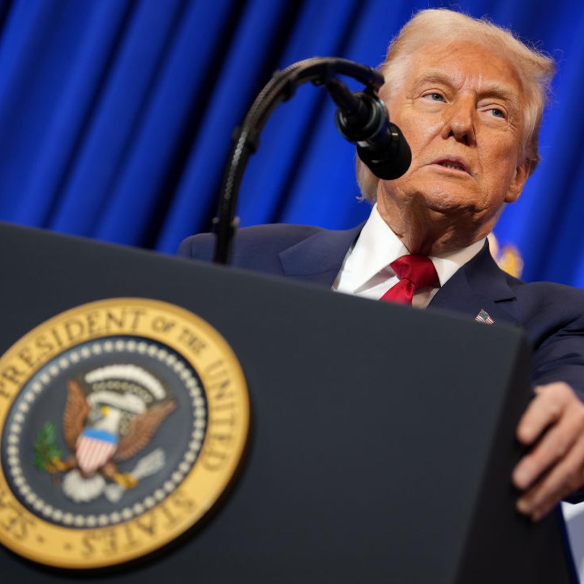 President Trump Speaks At The Department Of Justice
