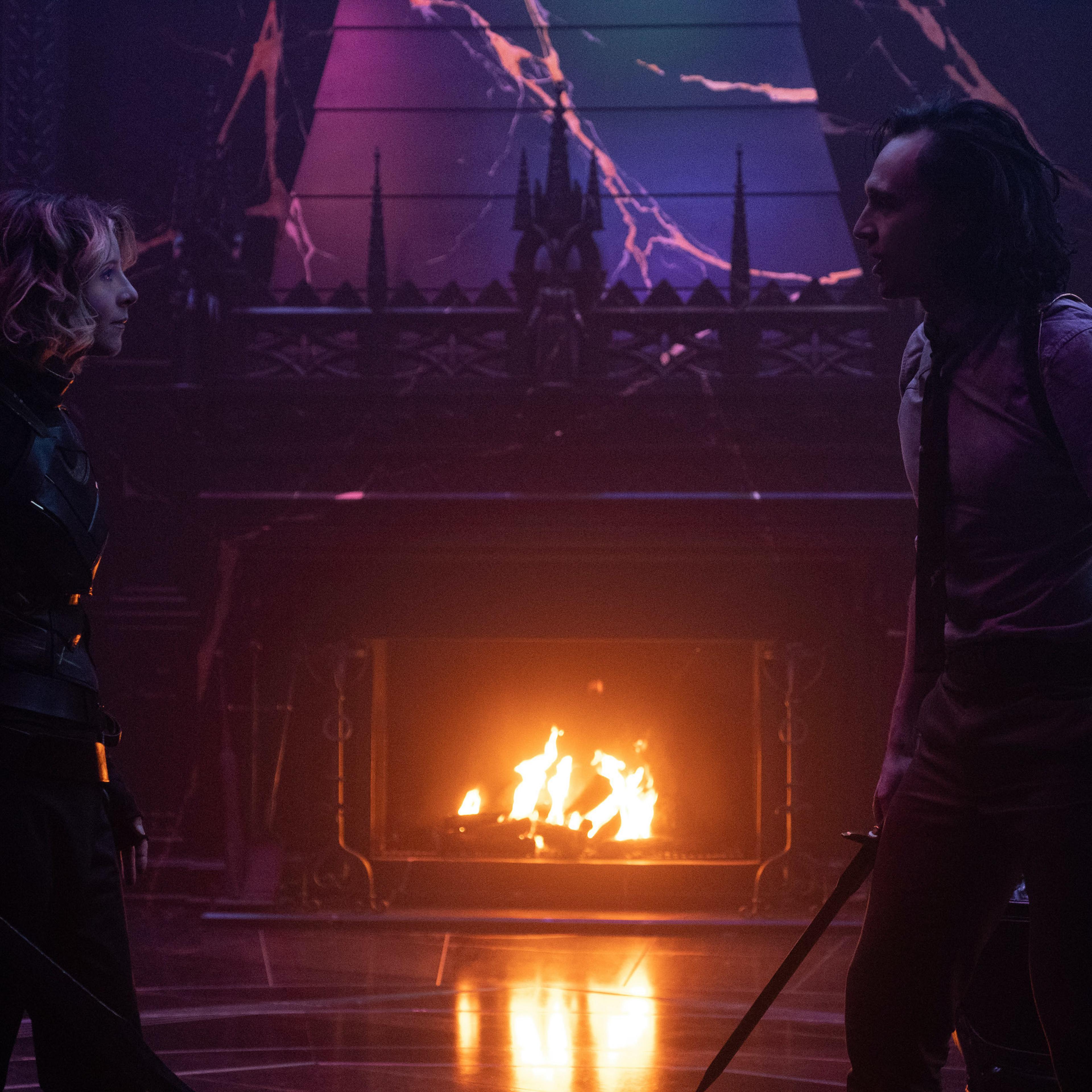 Tom Hiddleston and Sophia Di Martino in <i>Loki</i>