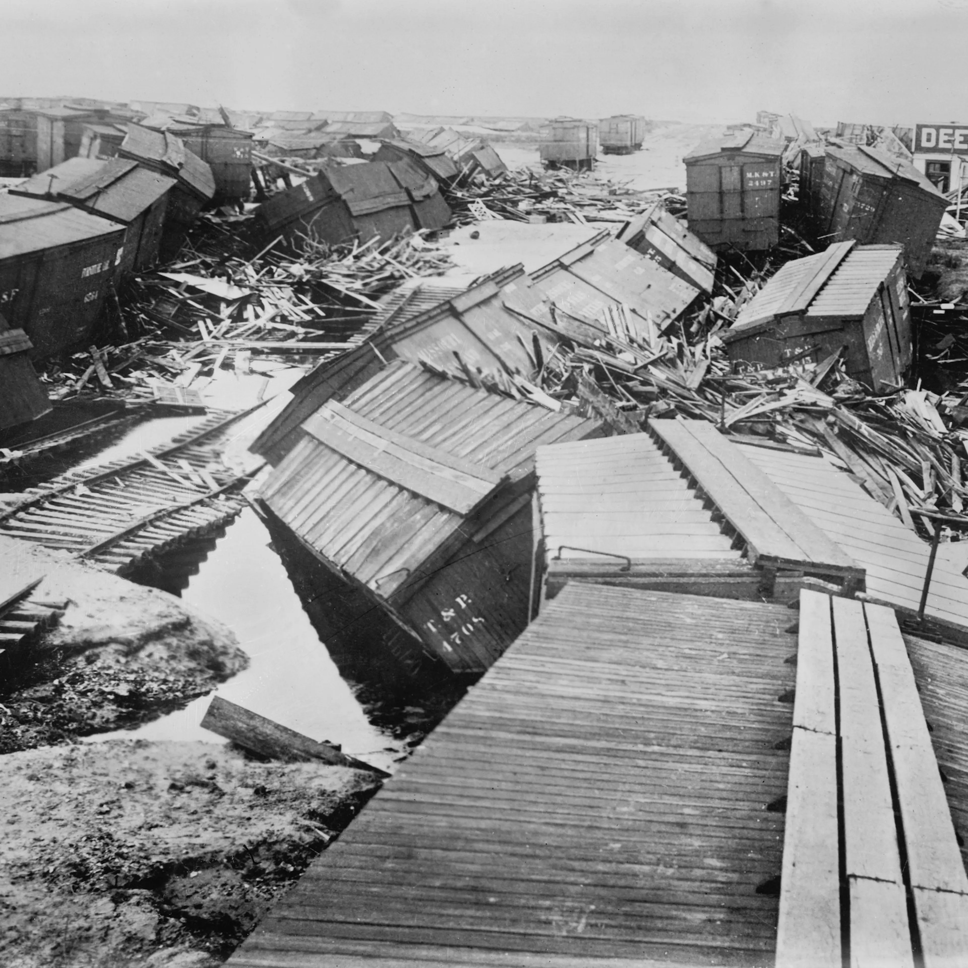 Hurricane Destruction, Galveston, Texas, USA, September 1900