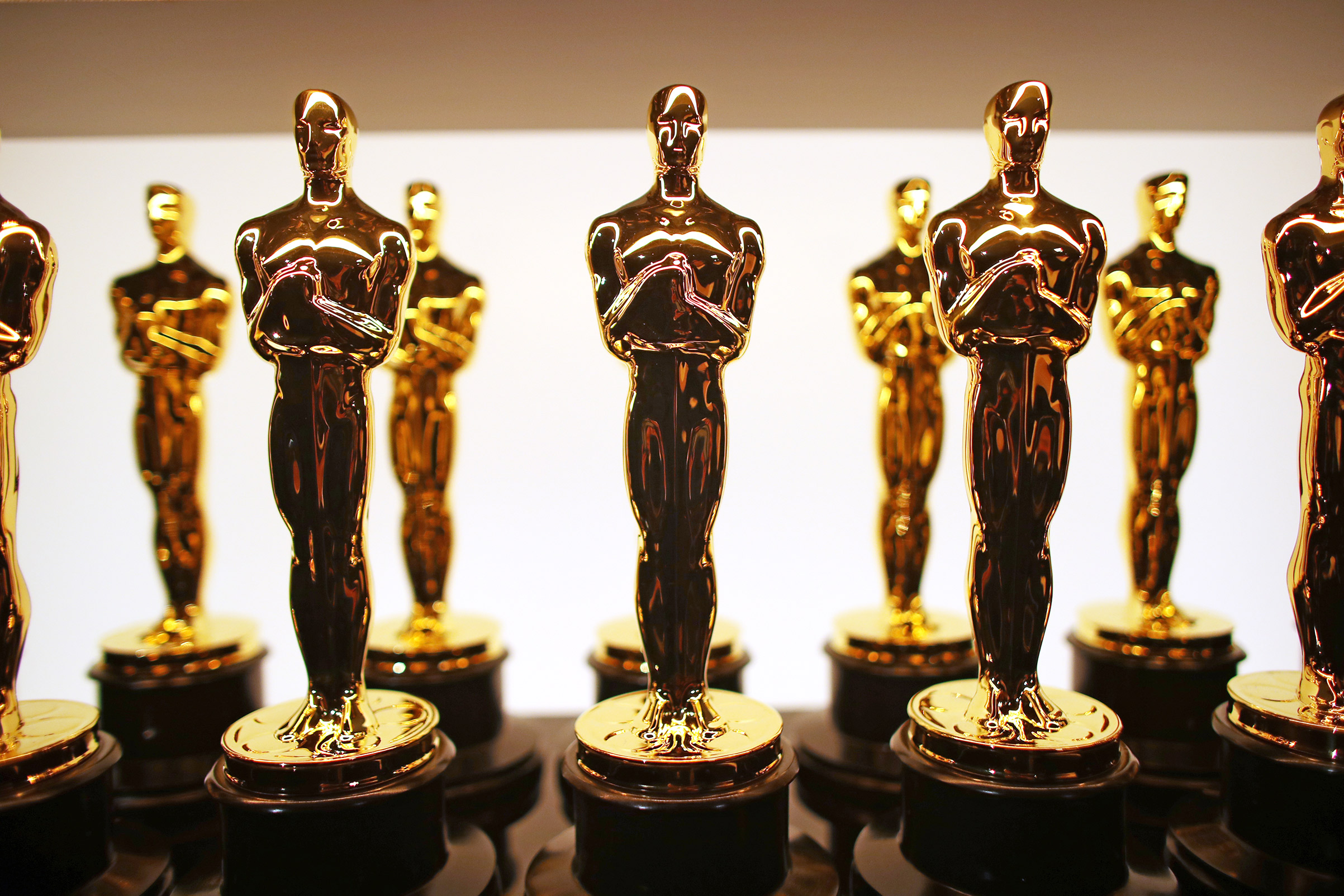 A view of Oscar statuettes backstage during the 89th Annual Academy Awards at Hollywood &amp; Highland Center on Feb. 26, 2017, in Los Angeles, California.