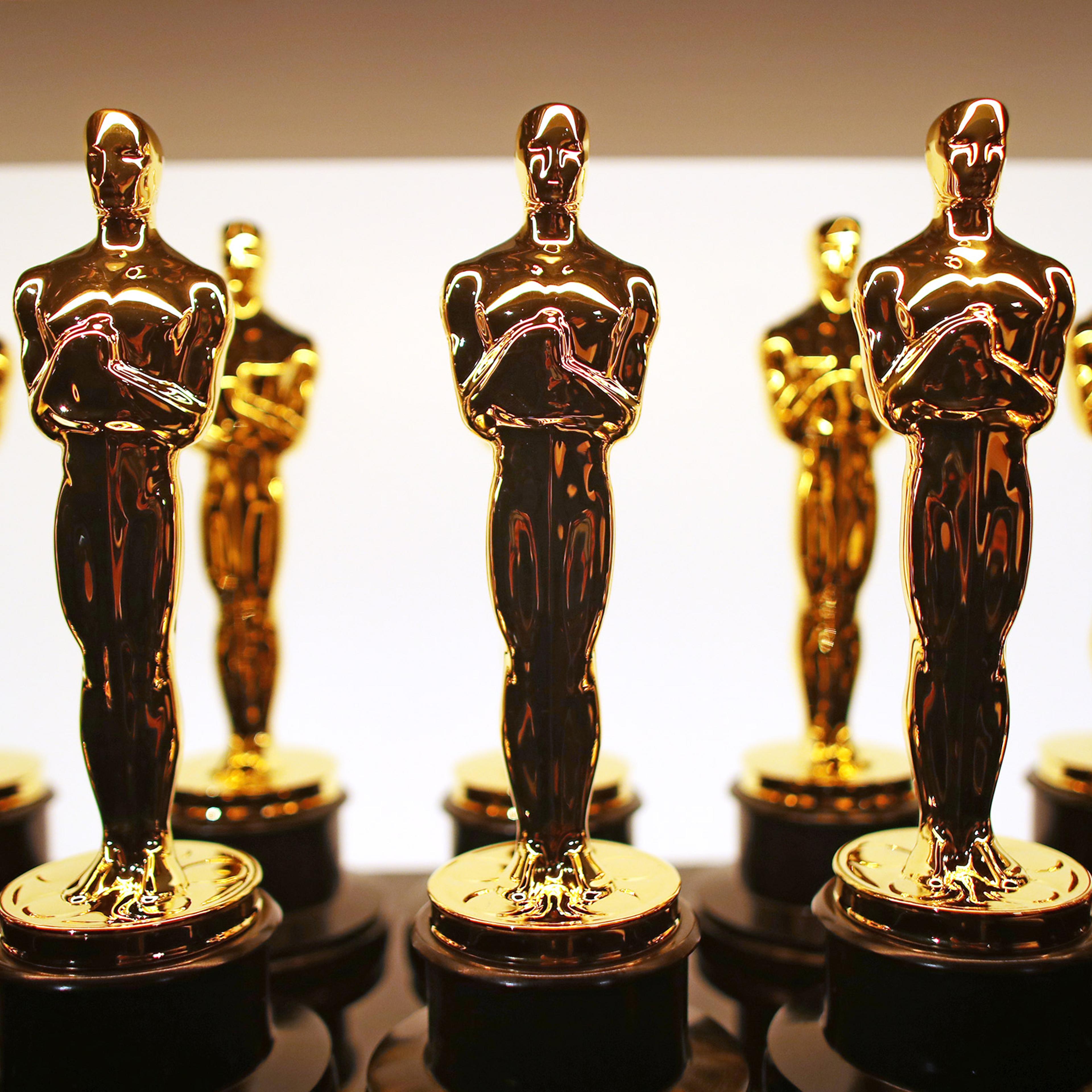 A view of Oscar statuettes backstage during the 89th Annual Academy Awards at Hollywood & Highland Center on Feb. 26, 2017, in Los Angeles, California.