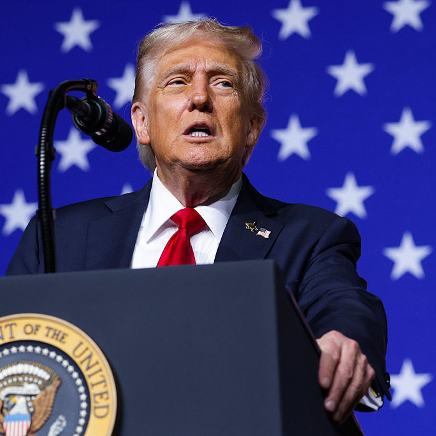 President Trump And Pete Hegseth Address U.S. Senior Military Leaders At Quantico