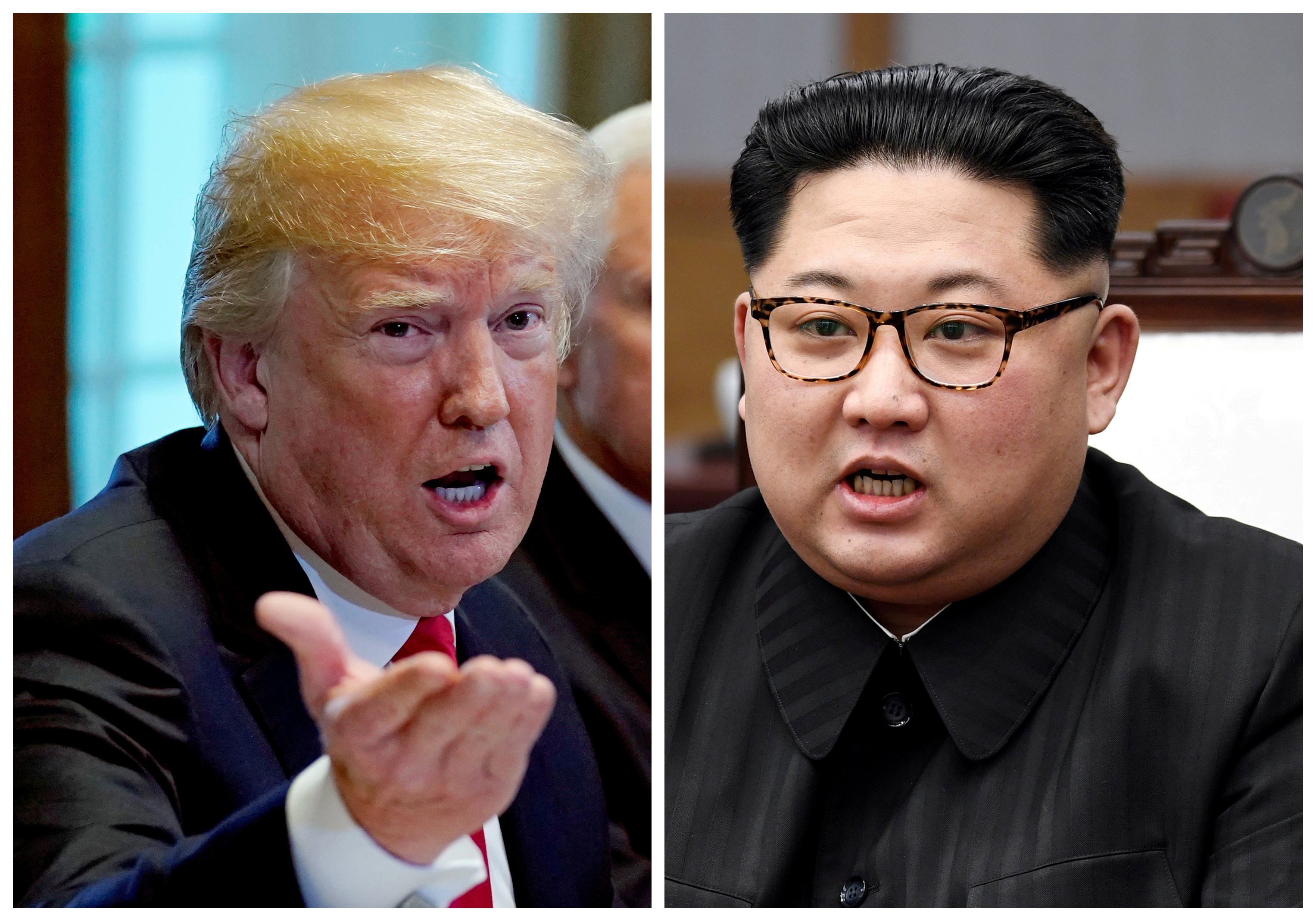 FILE PHOTO: A combination photo shows U.S.  President Donald Trump and North Korean leader Kim Jong Un