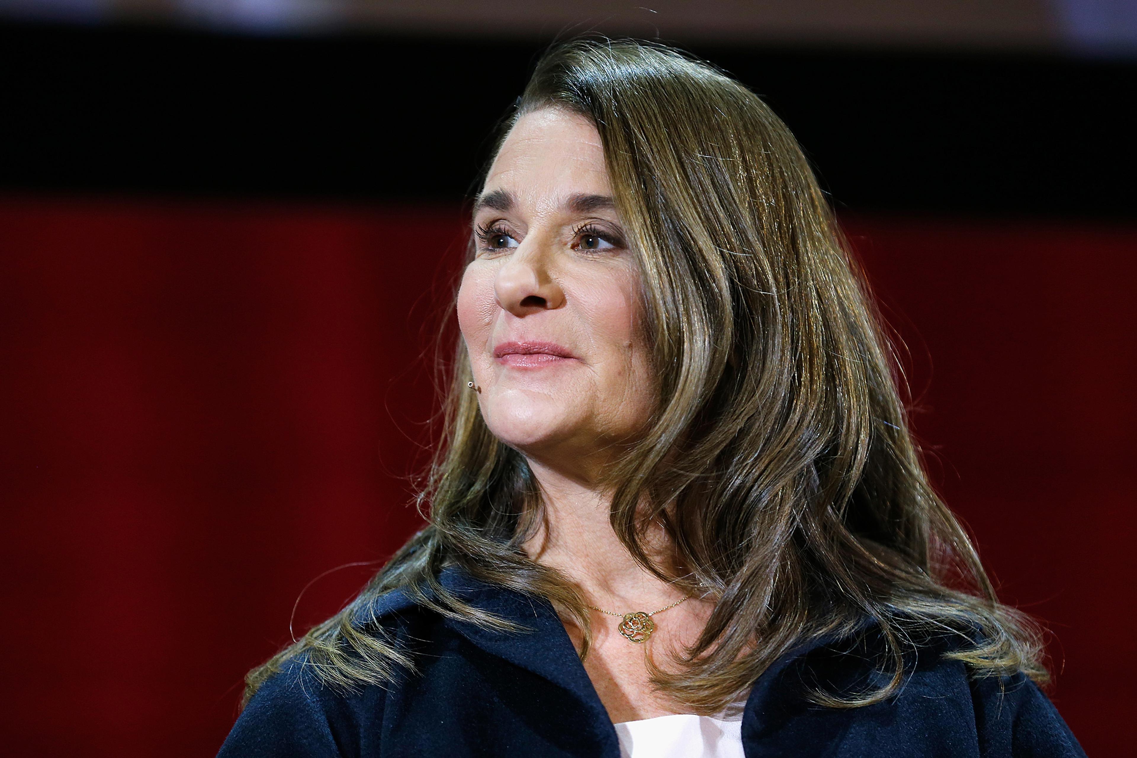 Melinda Gates speaks during the Lin-Manuel Miranda In conversation with Bill and Melinda Gates