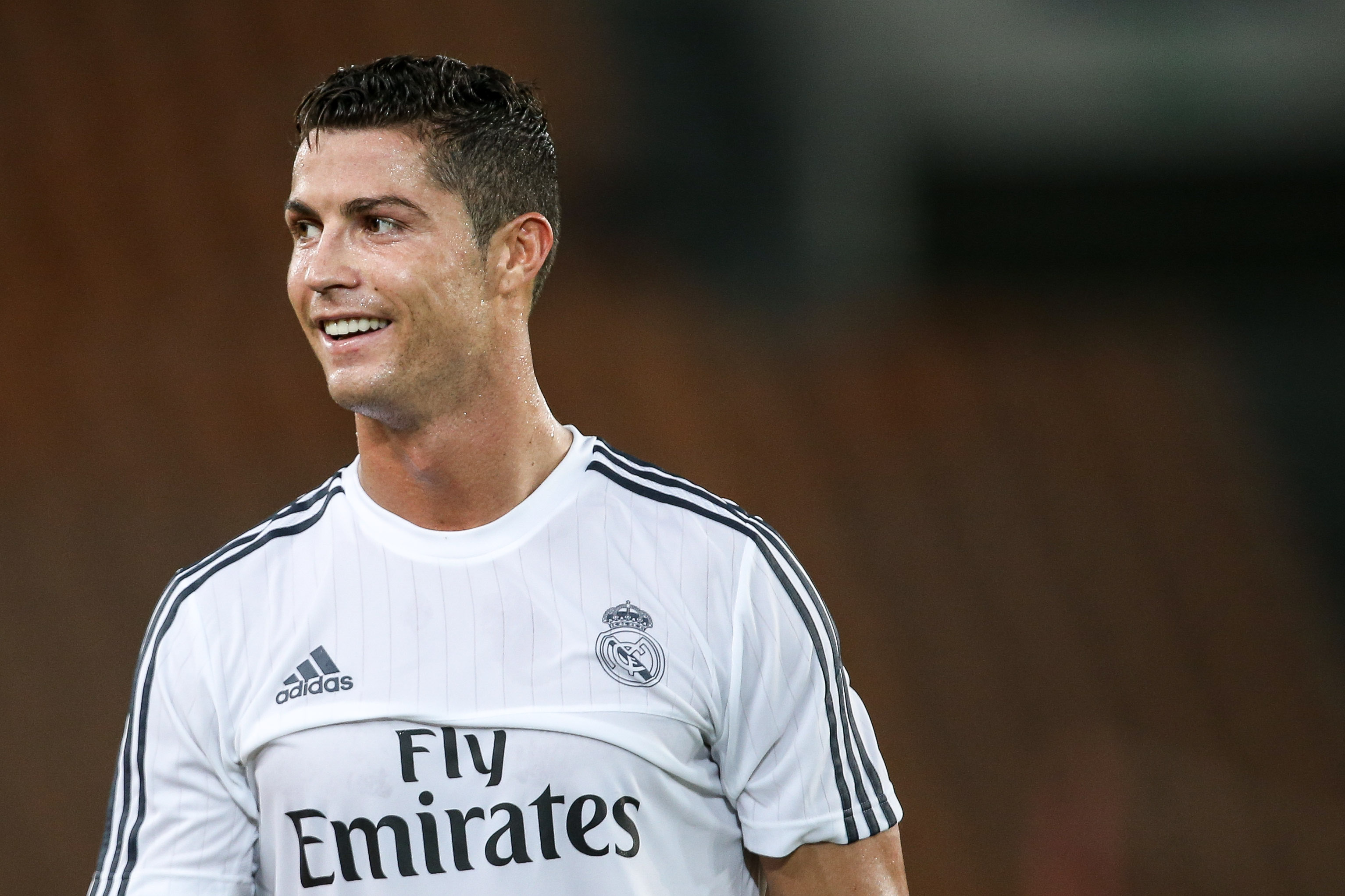 Cristiano Ronaldo of Real Madrid takes part in a training session at Tianhe Sports Center on July 26, 2015 in Guangzhou, China.