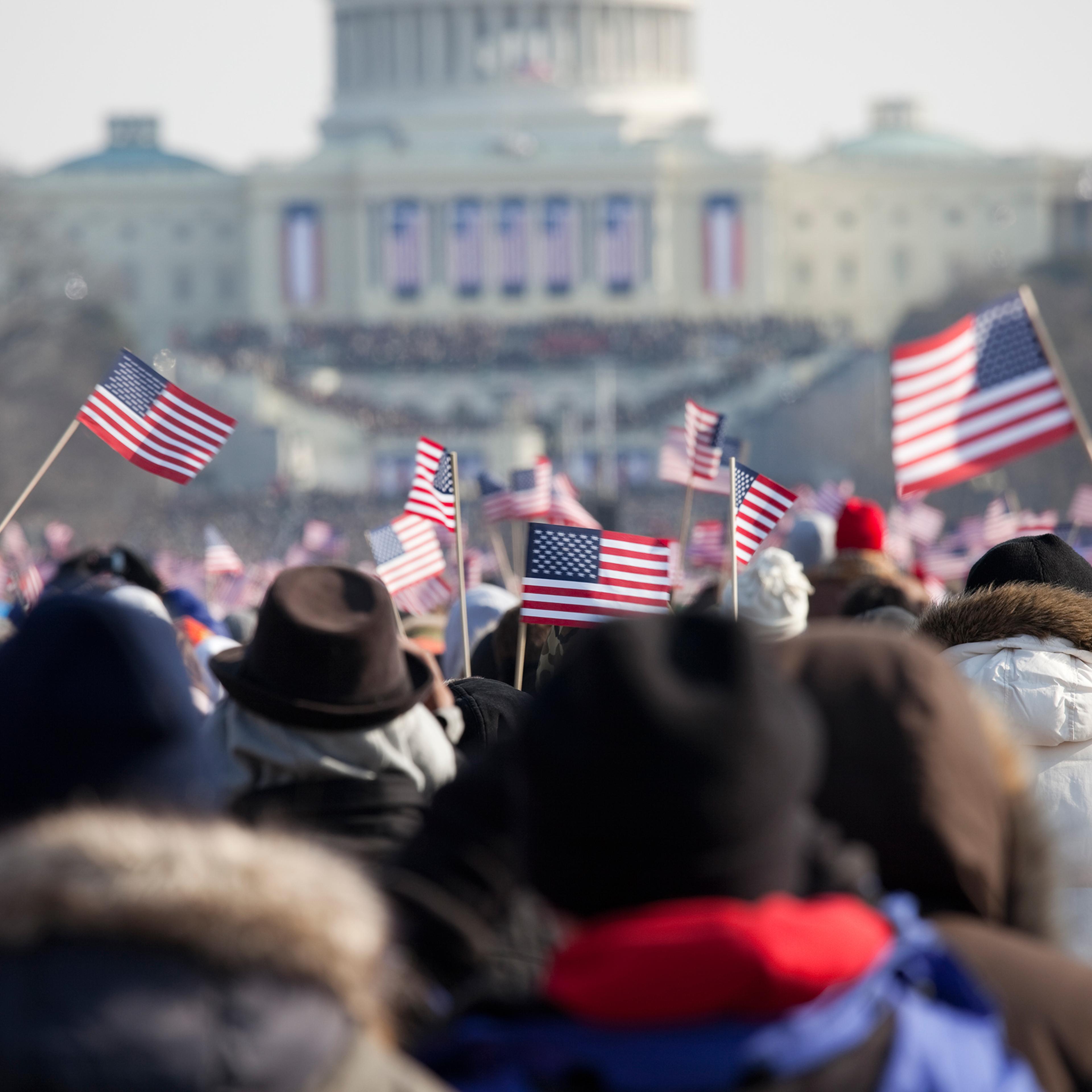 A view of the crowd at President Barack Obama's inauguration in Washington on Jan. 20, 2009.