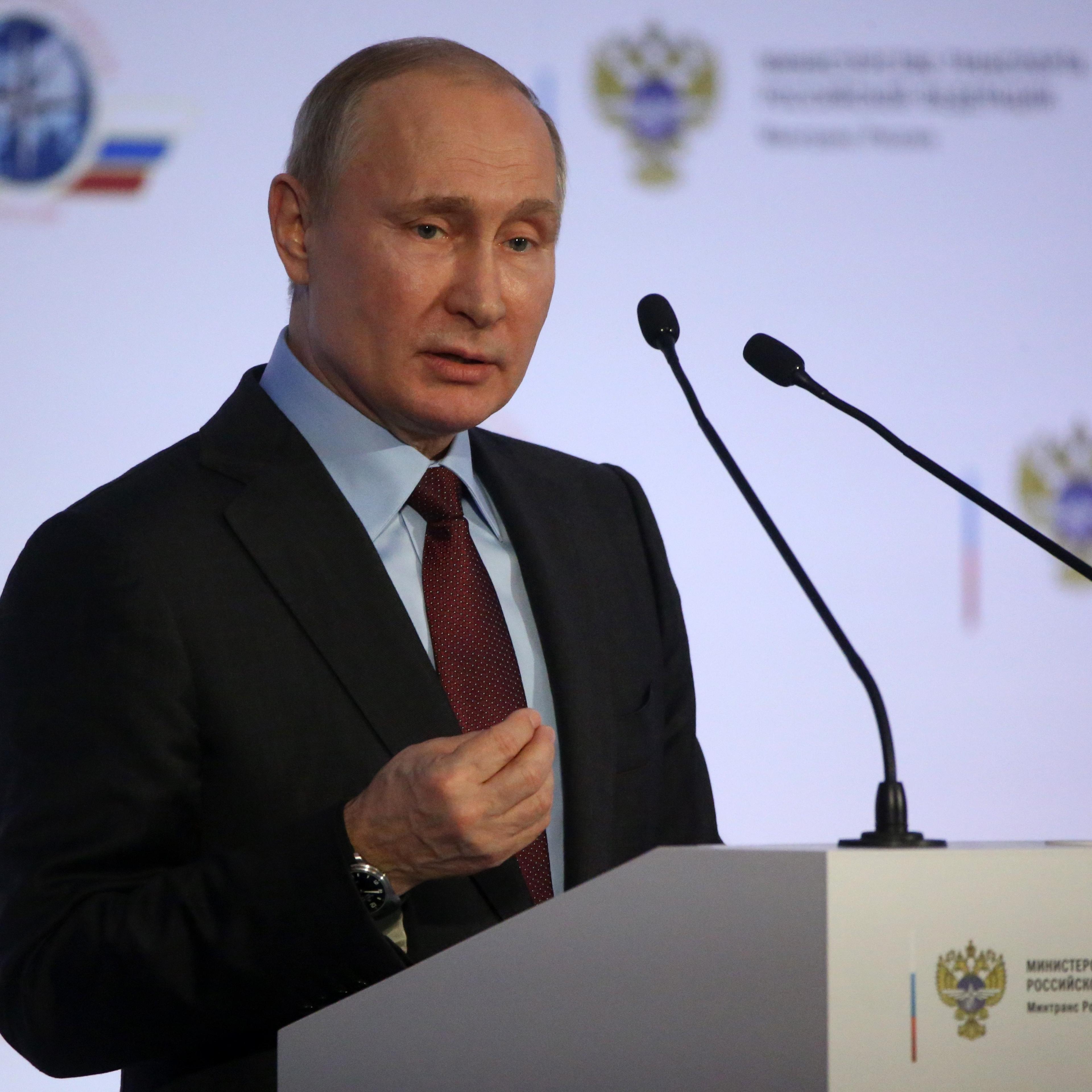 Russian President Vladimir Putin Attends the Congress of Transport Workers