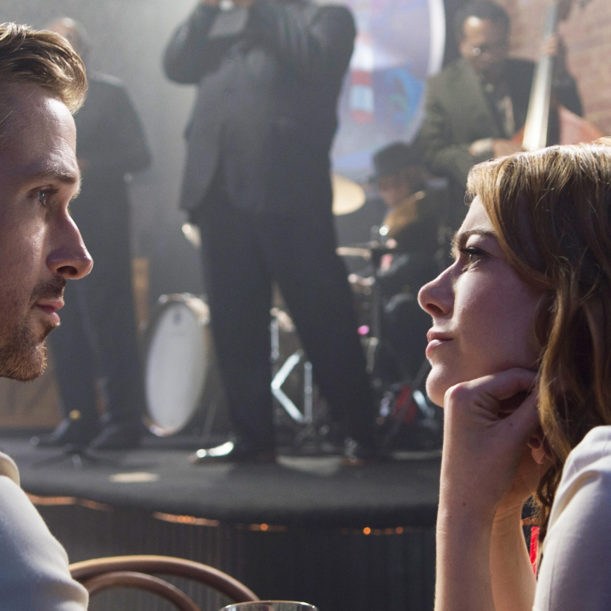 Ryan Gosling and Emma Stone in La La Land.