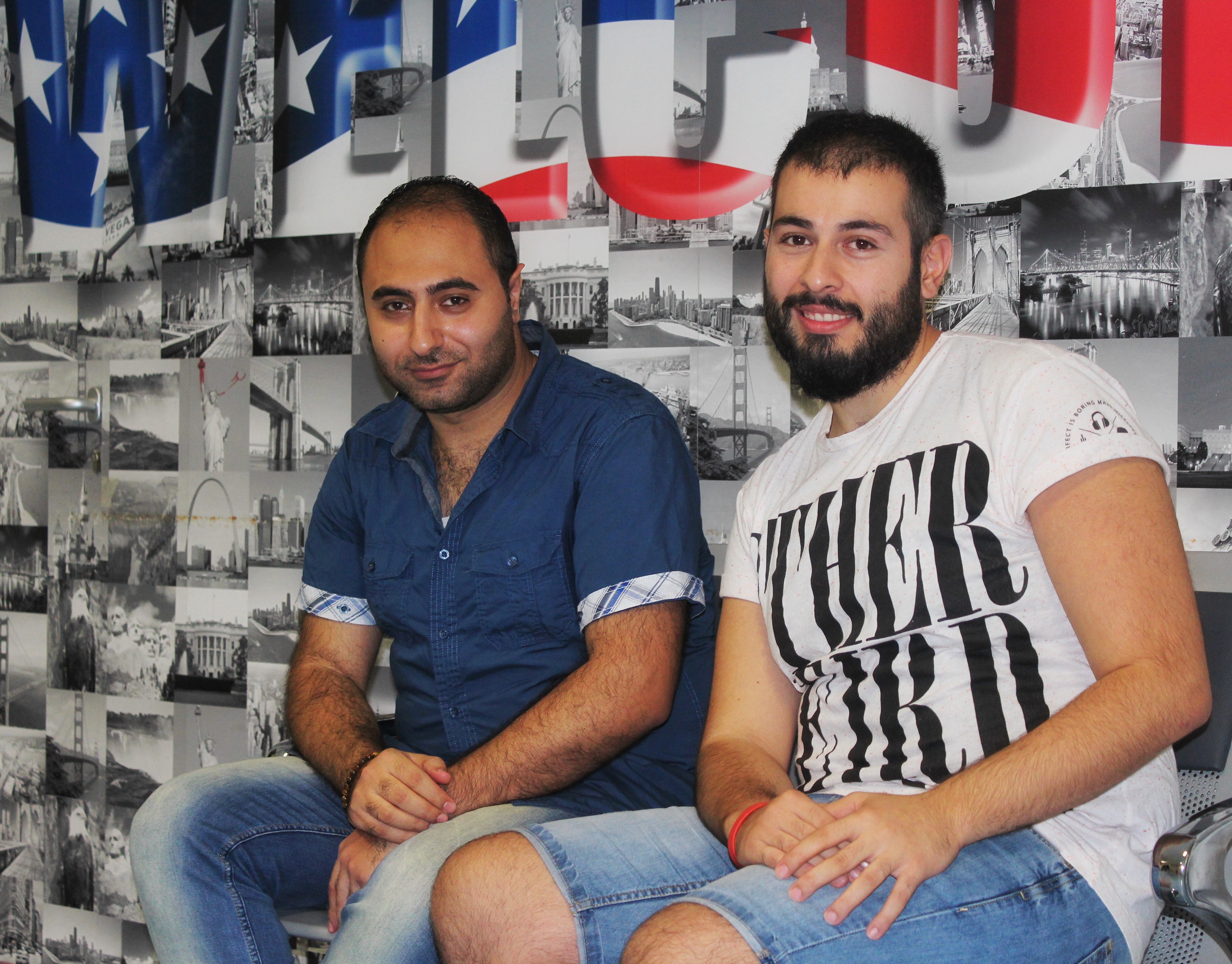 Salem, left, and Moustafa are headed to the U.S.