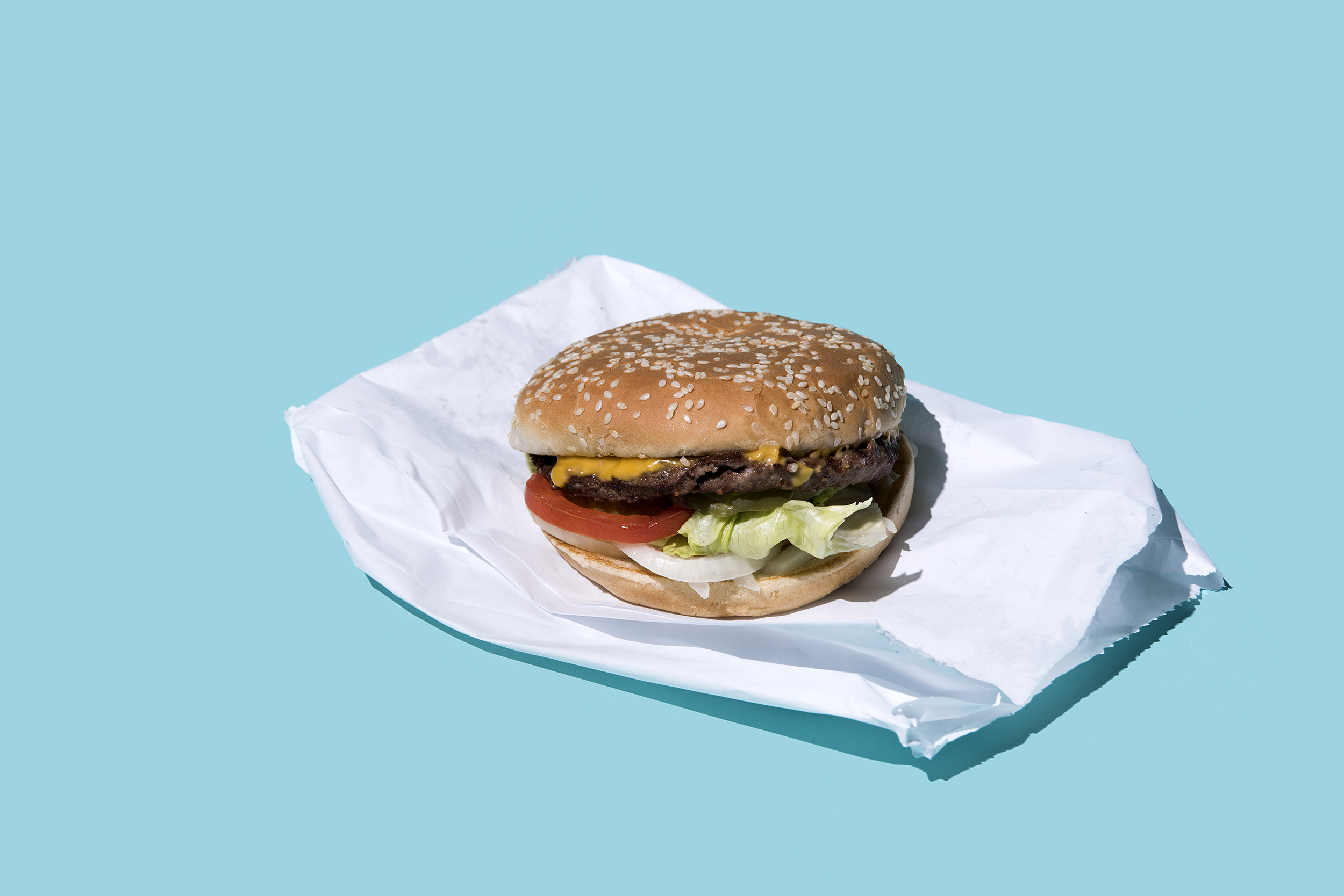 burger-take-out-diet-junk-food-health-motto-stock