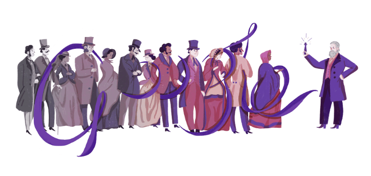 Google Doodle on March 12, 2018.