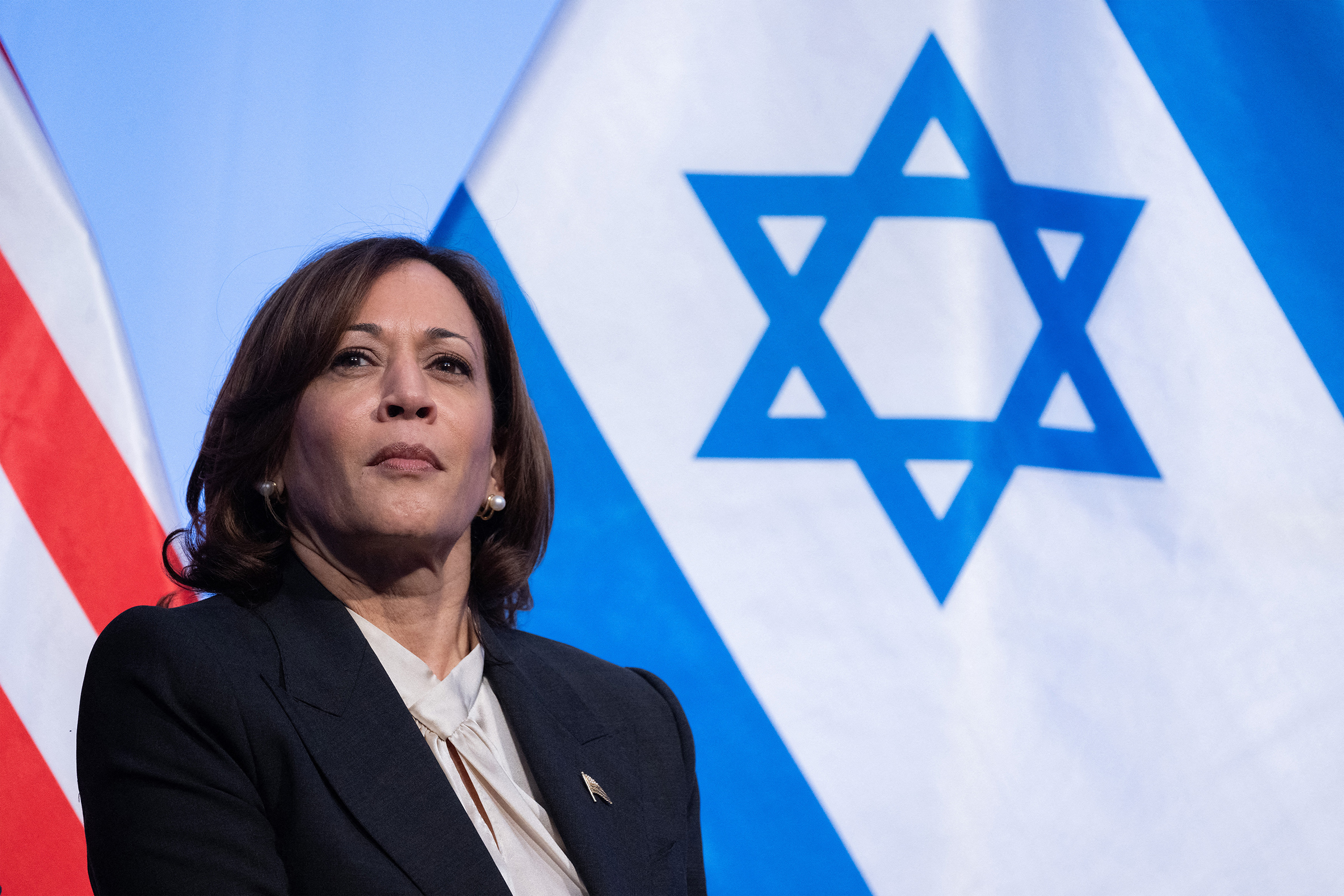 U.S. Vice President Kamala Harris attends Israel's Independence Day Reception at the National Building Museum in Washington on June 6, 2023.